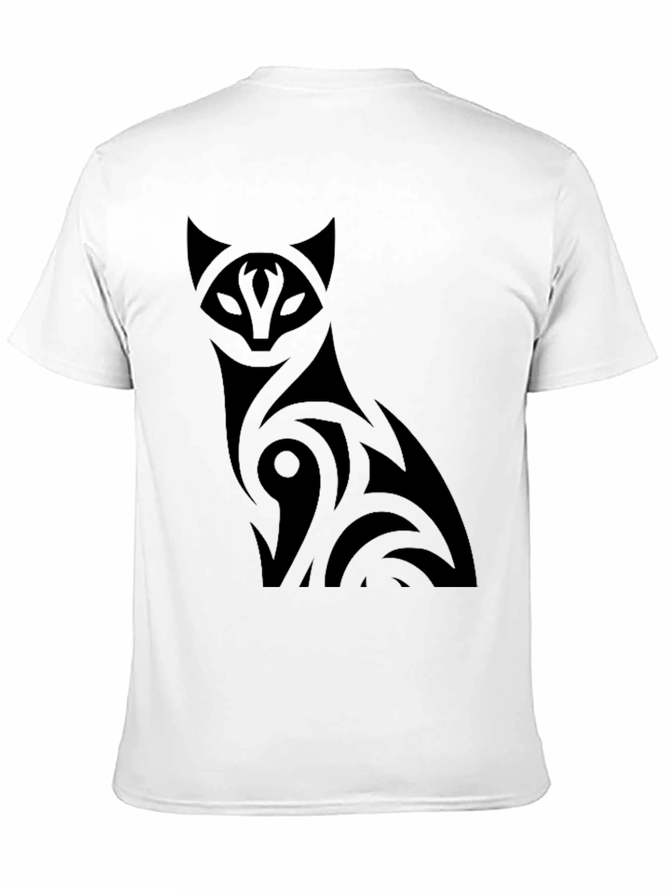 Black Stylish Black Cat Graphic T-Shirt view 11