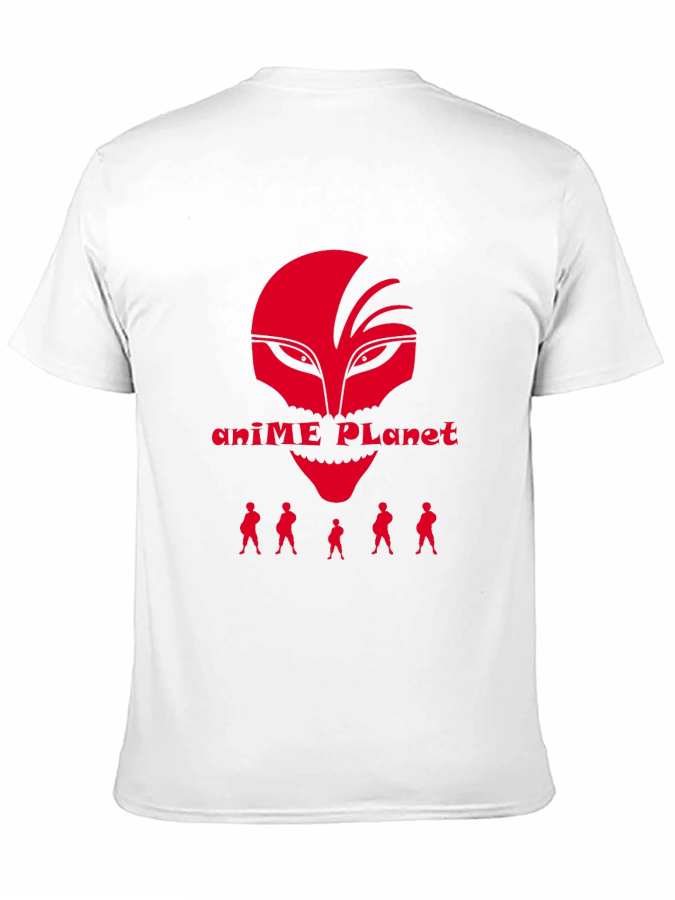 Black Anime Planet Graphic Tee - Red and Black Cotton Blend view 11