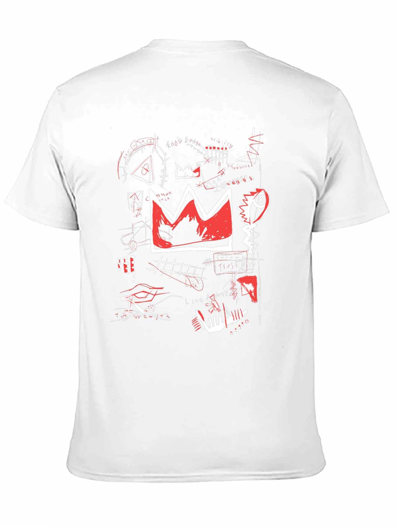 Black Basquiat Inspired Graphic Tee - Crown Design view 11