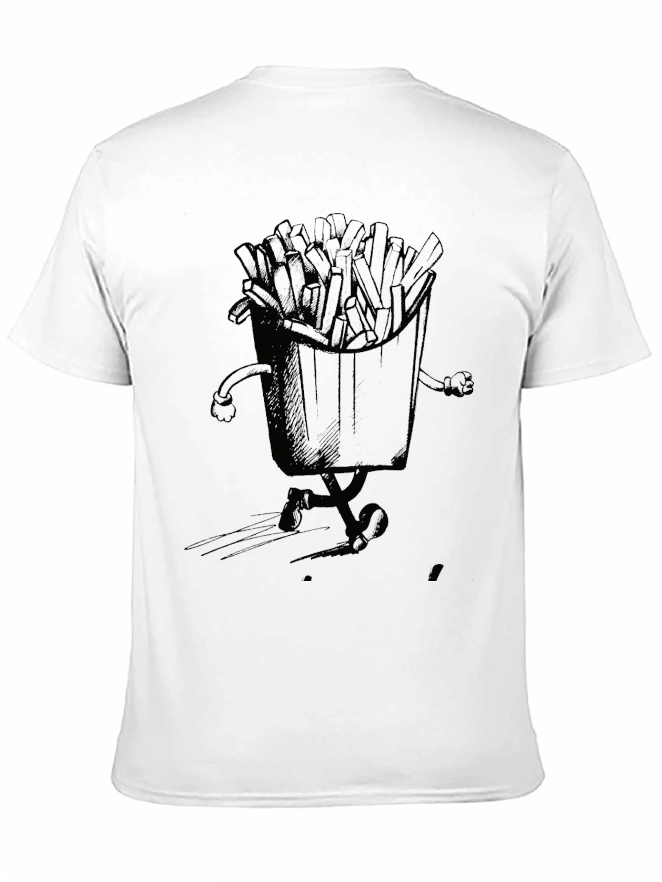 Black Running Fries Graphic T-Shirt - Black view 11
