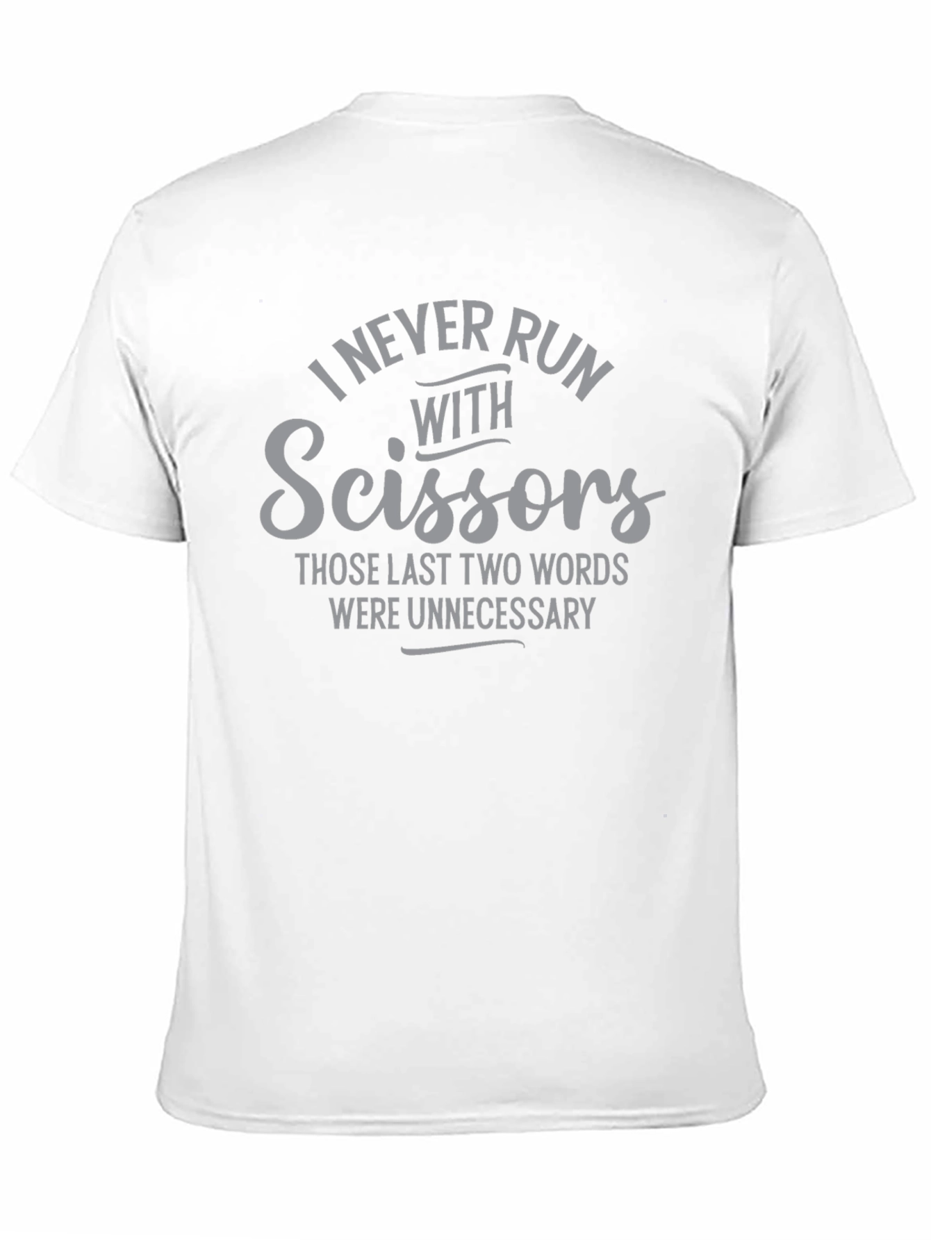 Black I Never Run With Scissors Graphic Tee view 11