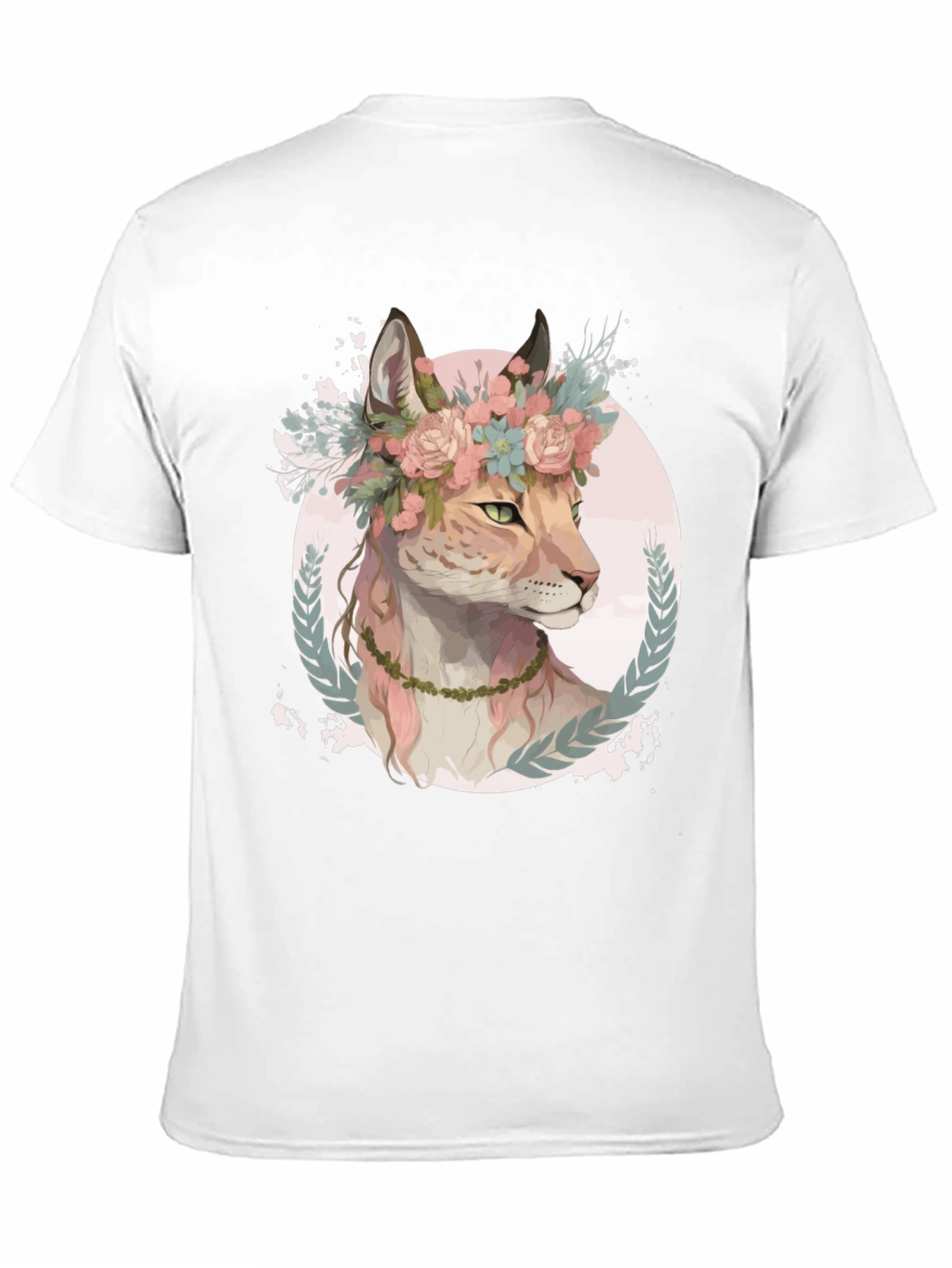 Black Floral Lynx Graphic Tee - Stylish & Unique view 11