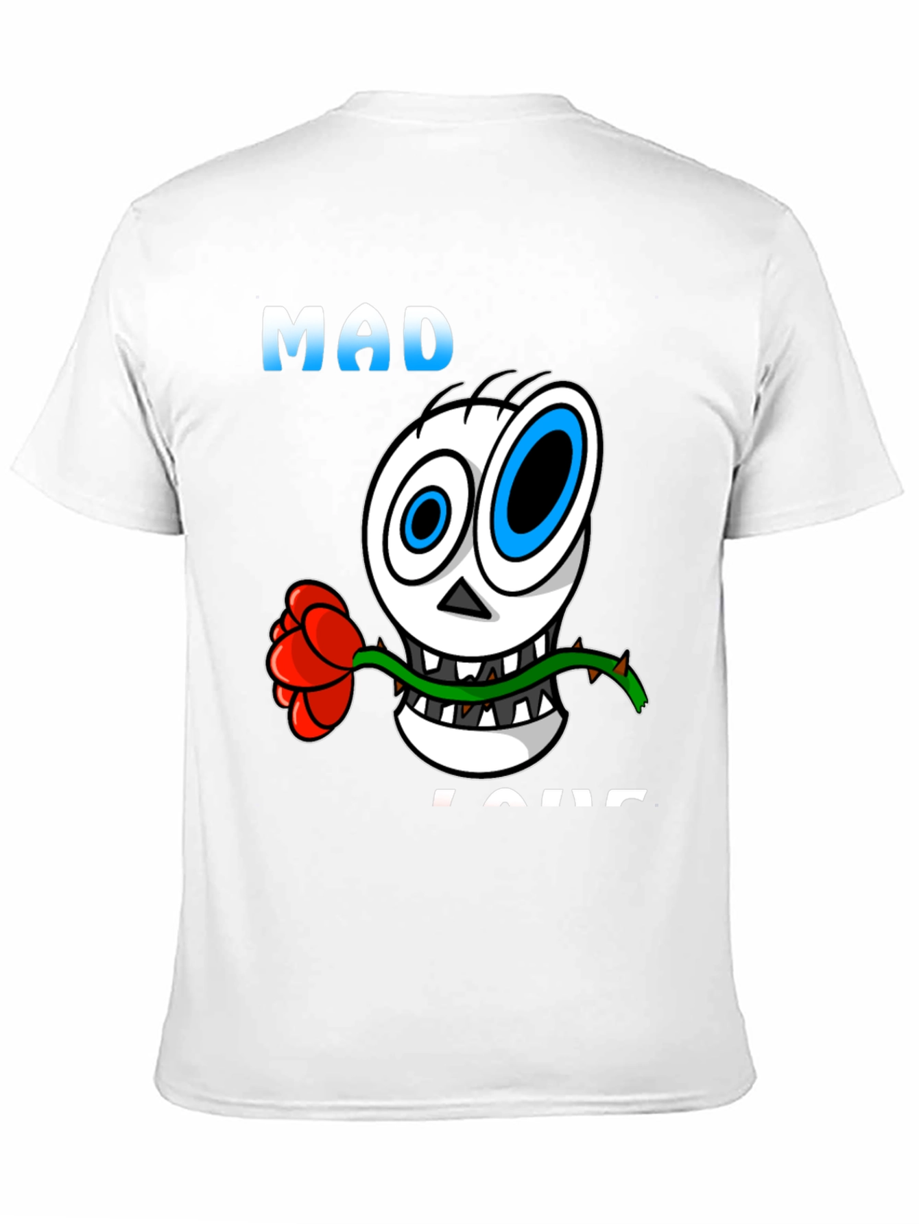 Black Mad Love Skull Graphic Black T-Shirt view 11