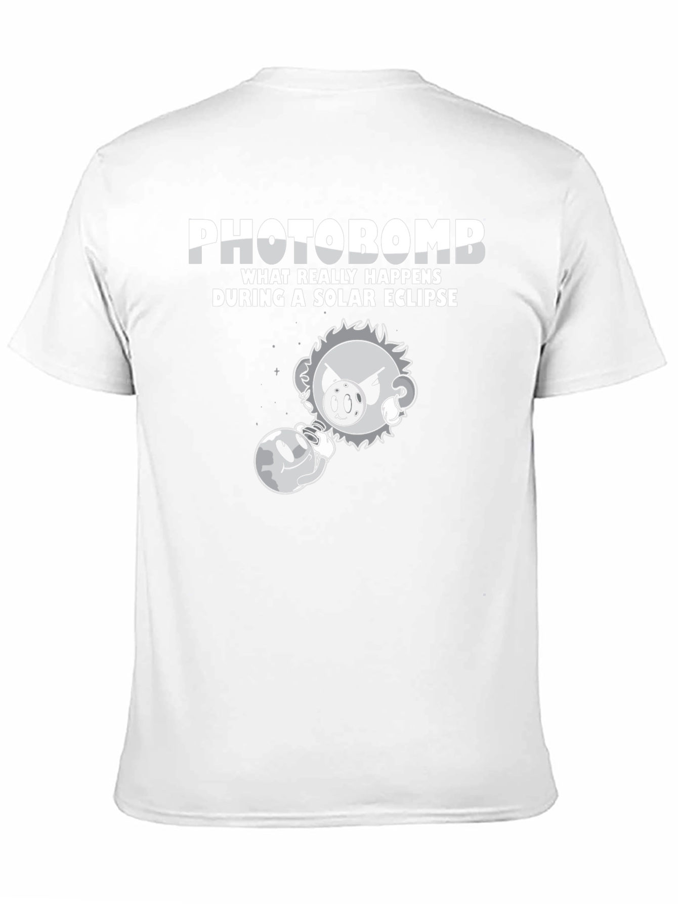 Black Photobomb Solar Eclipse T-Shirt view 11