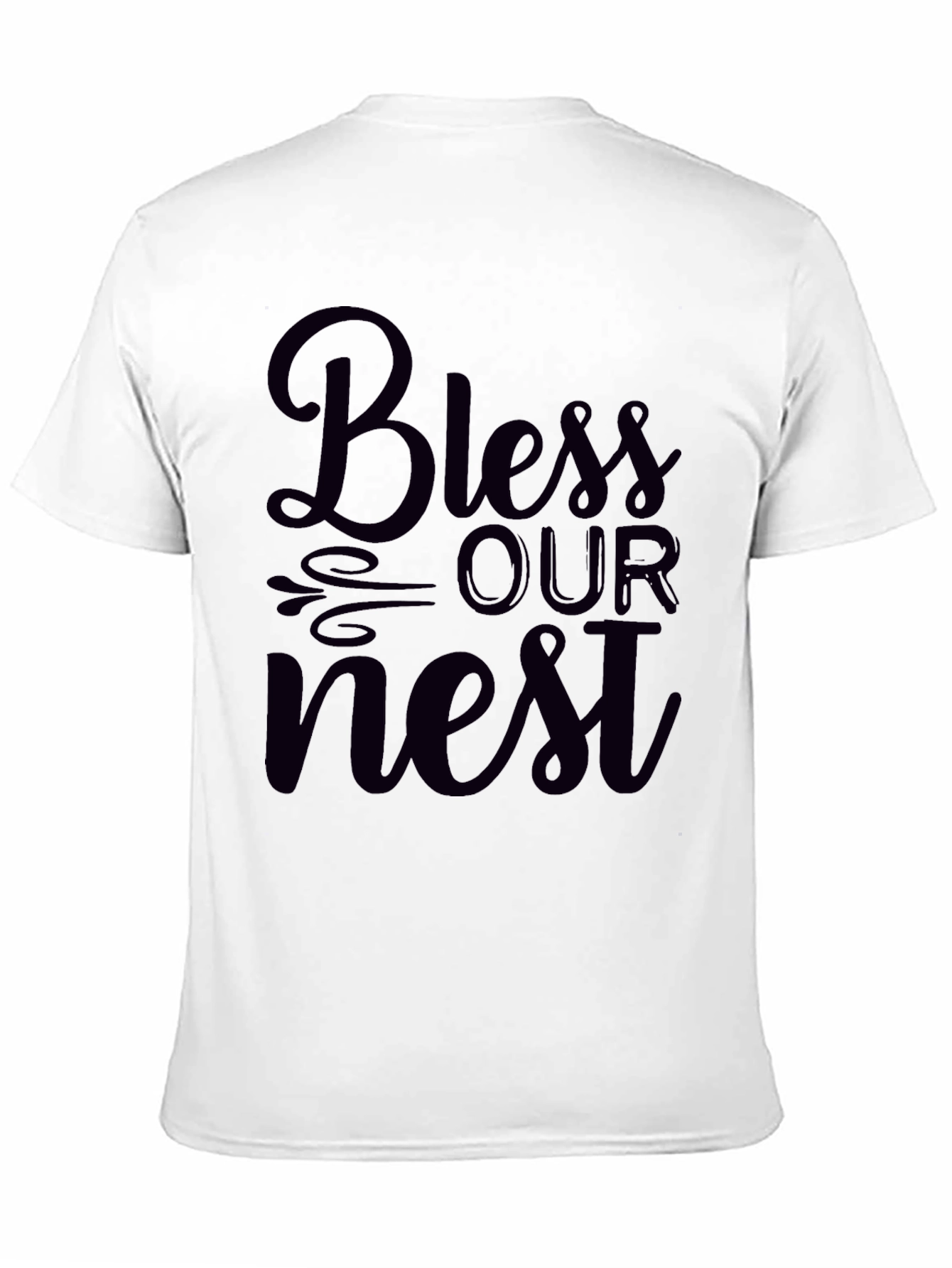 Black Bless Our Nest Graphic Tee - Stylish Comfort view 11