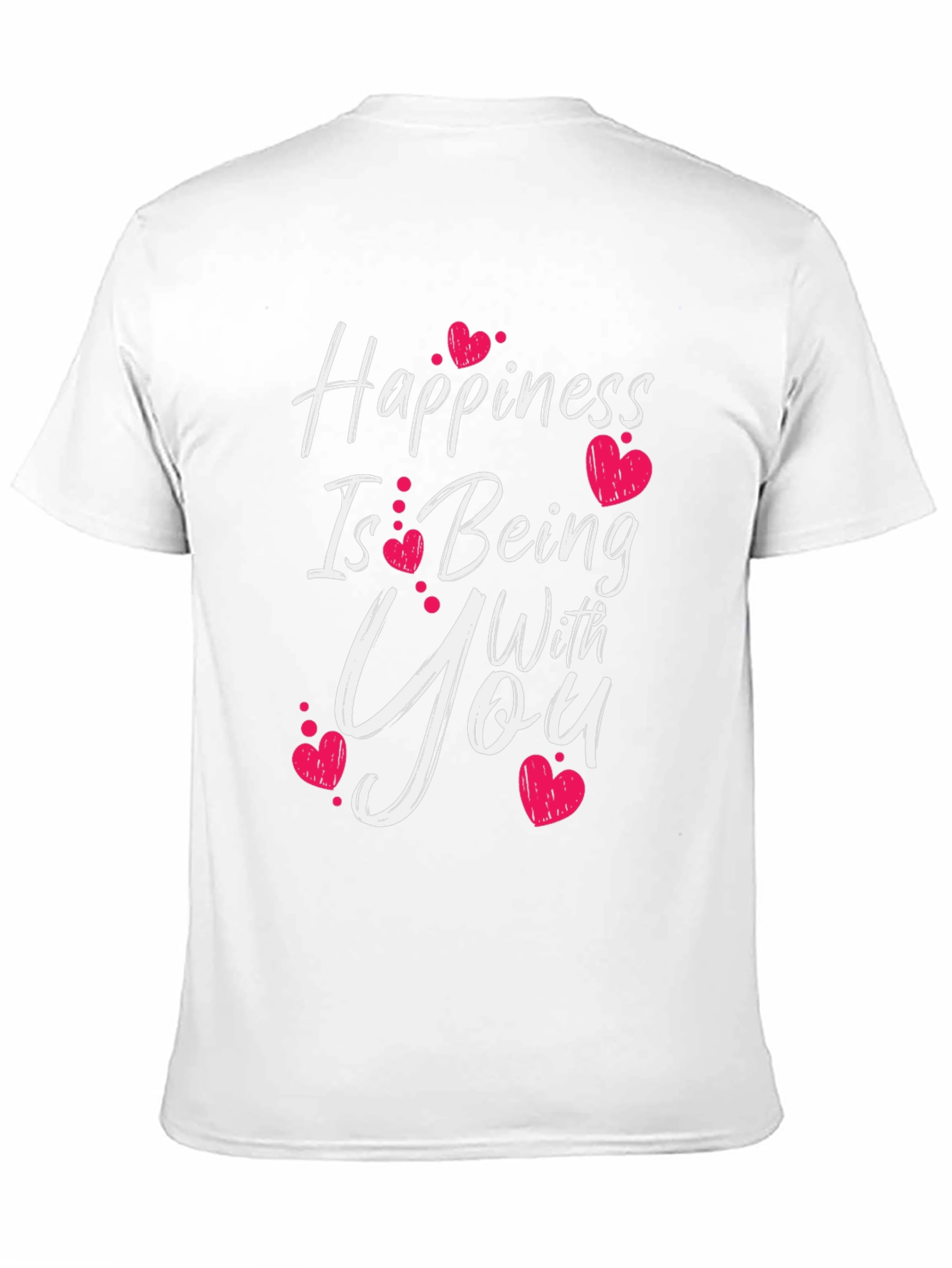 Black Happiness Is Being With You Graphic T-Shirt view 11