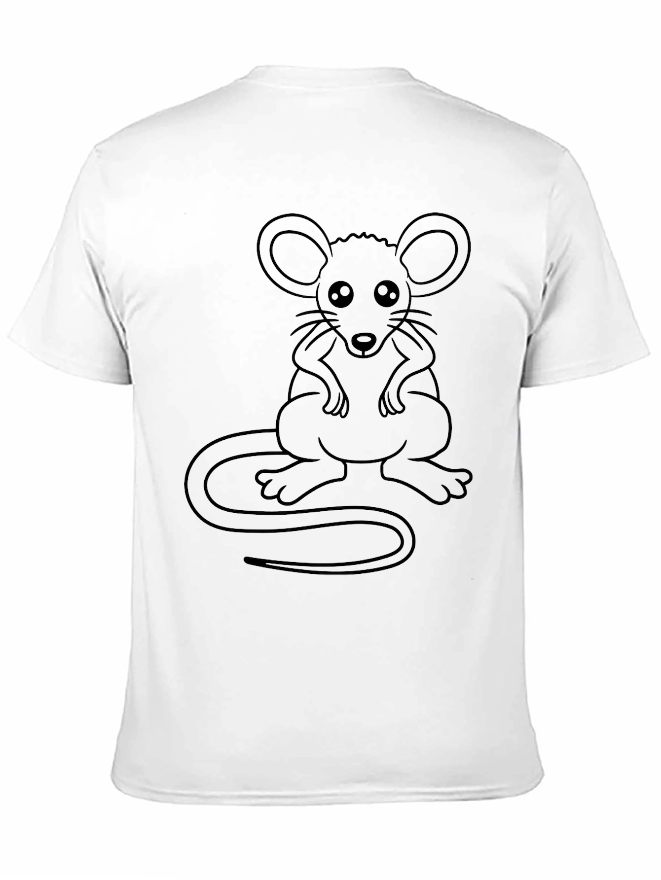 Black Black Graphic Tee - Cute Cartoon Mouse Design view 11