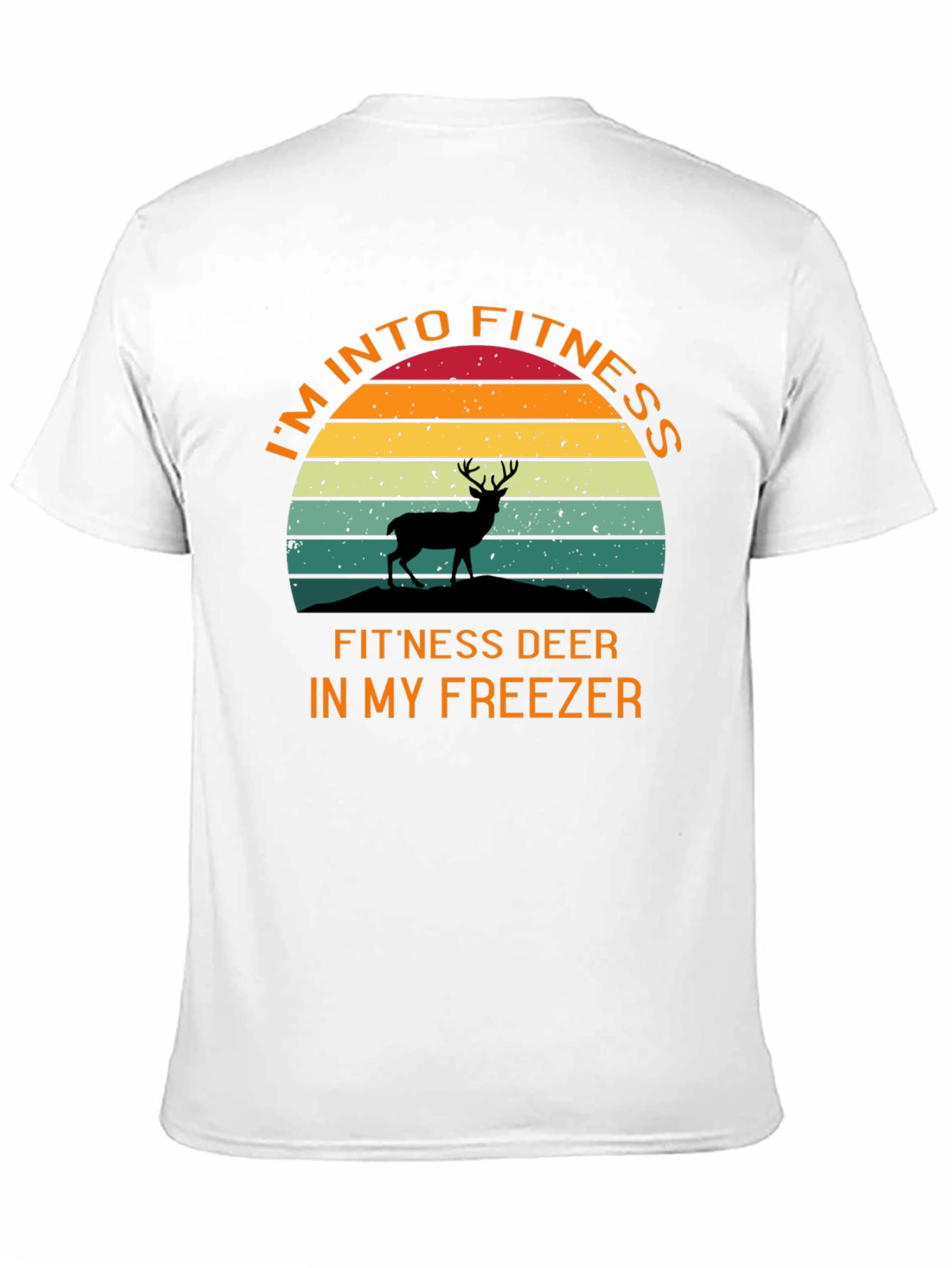 Black Fitness Deer T-Shirt - Humorous Workout Tee view 11