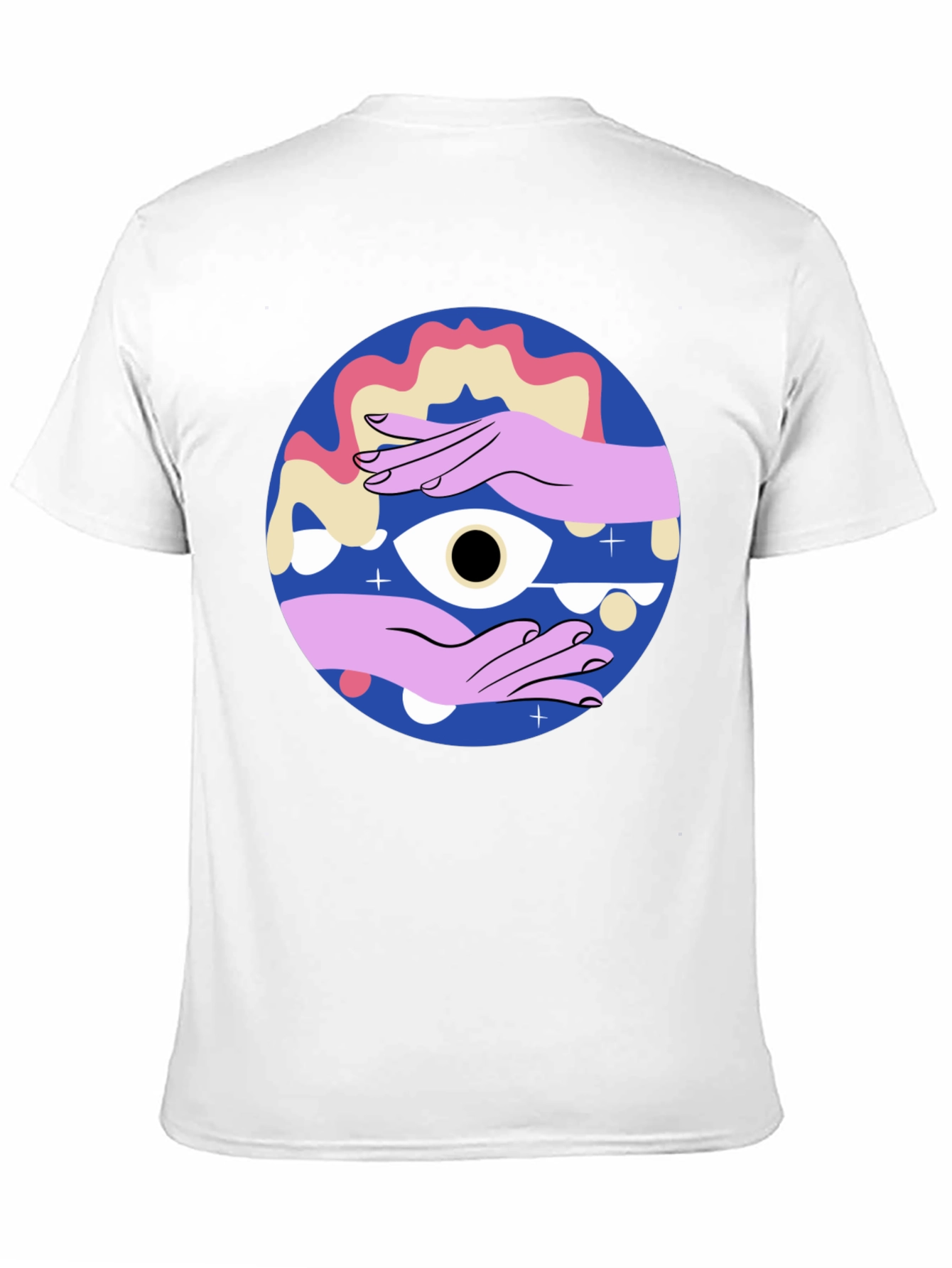 Black Mystic Eye Graphic Tee - Black Cotton Blend view 11