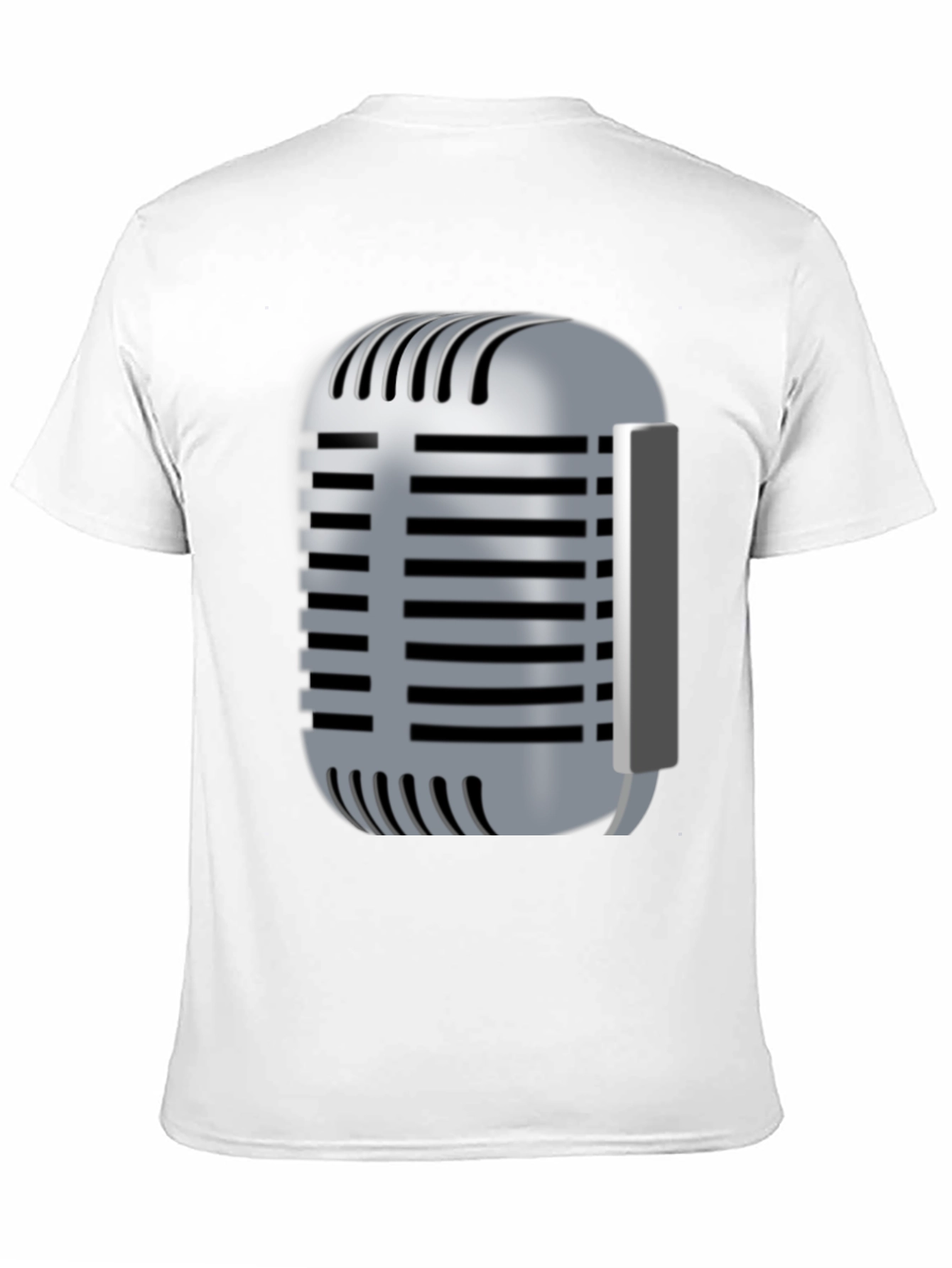 Black Vintage Microphone Graphic T-Shirt view 11