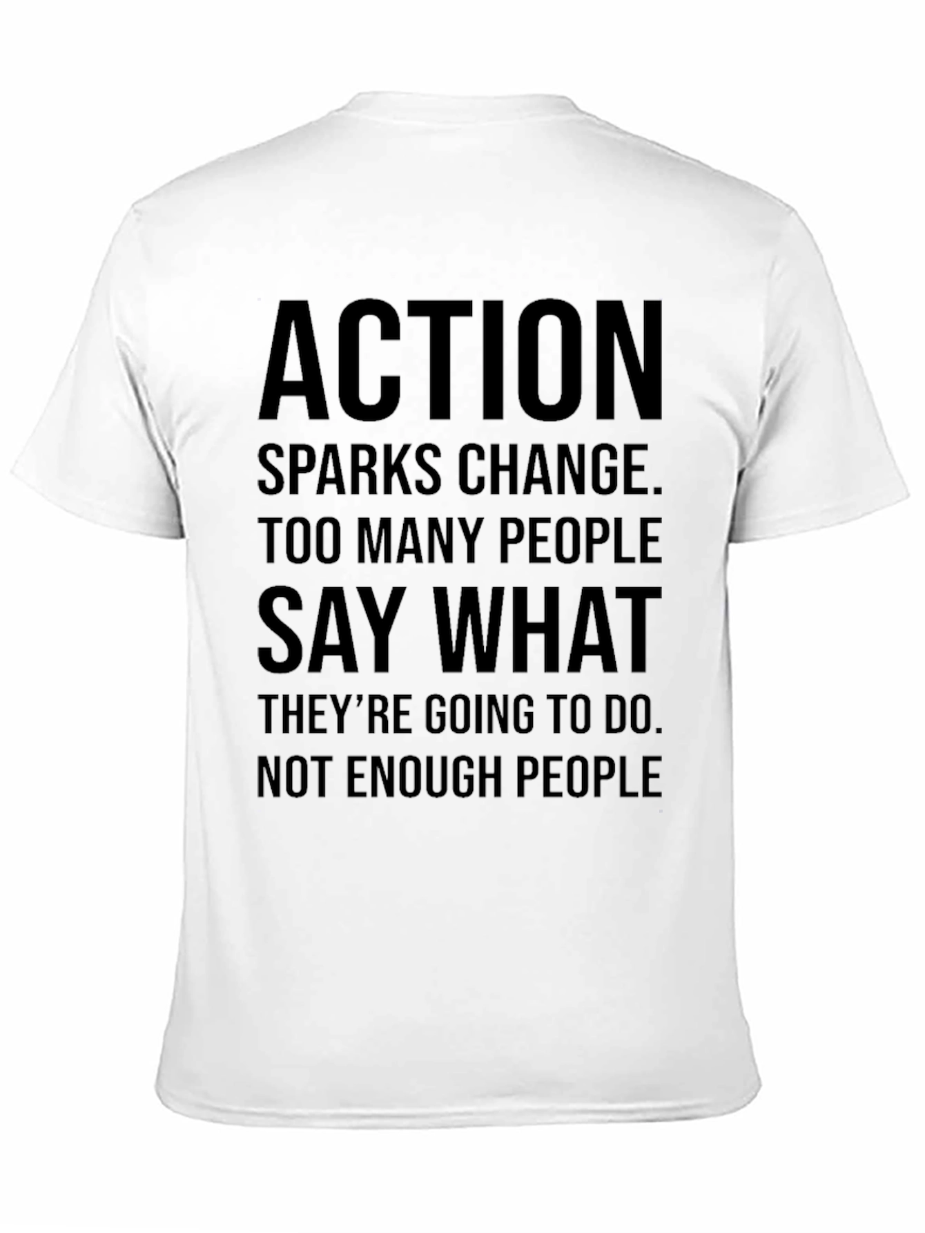 Black Action Sparks Change Graphic T-Shirt view 11