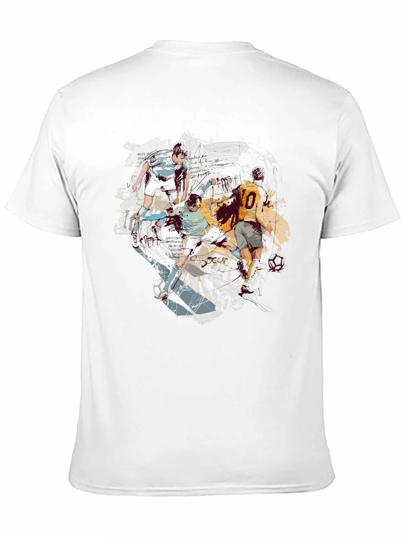 Black Soccer Art Graphic T-Shirt - Cool & Casual view 11