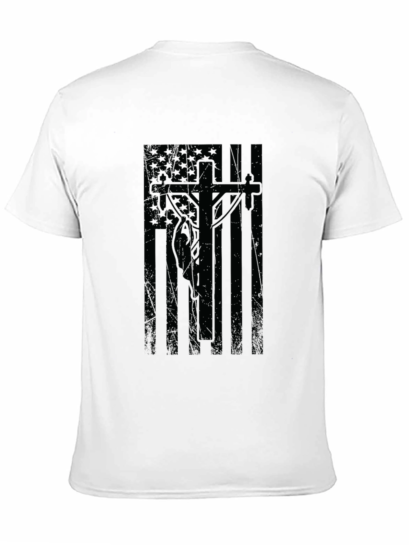 Black American Flag Lineman T-Shirt view 11