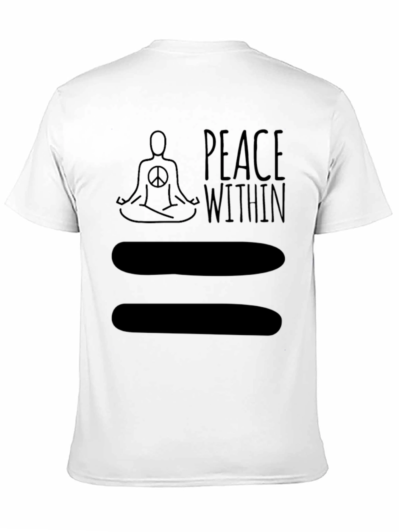 Black Peace Within Yoga Graphic T-Shirt - Unisex view 11