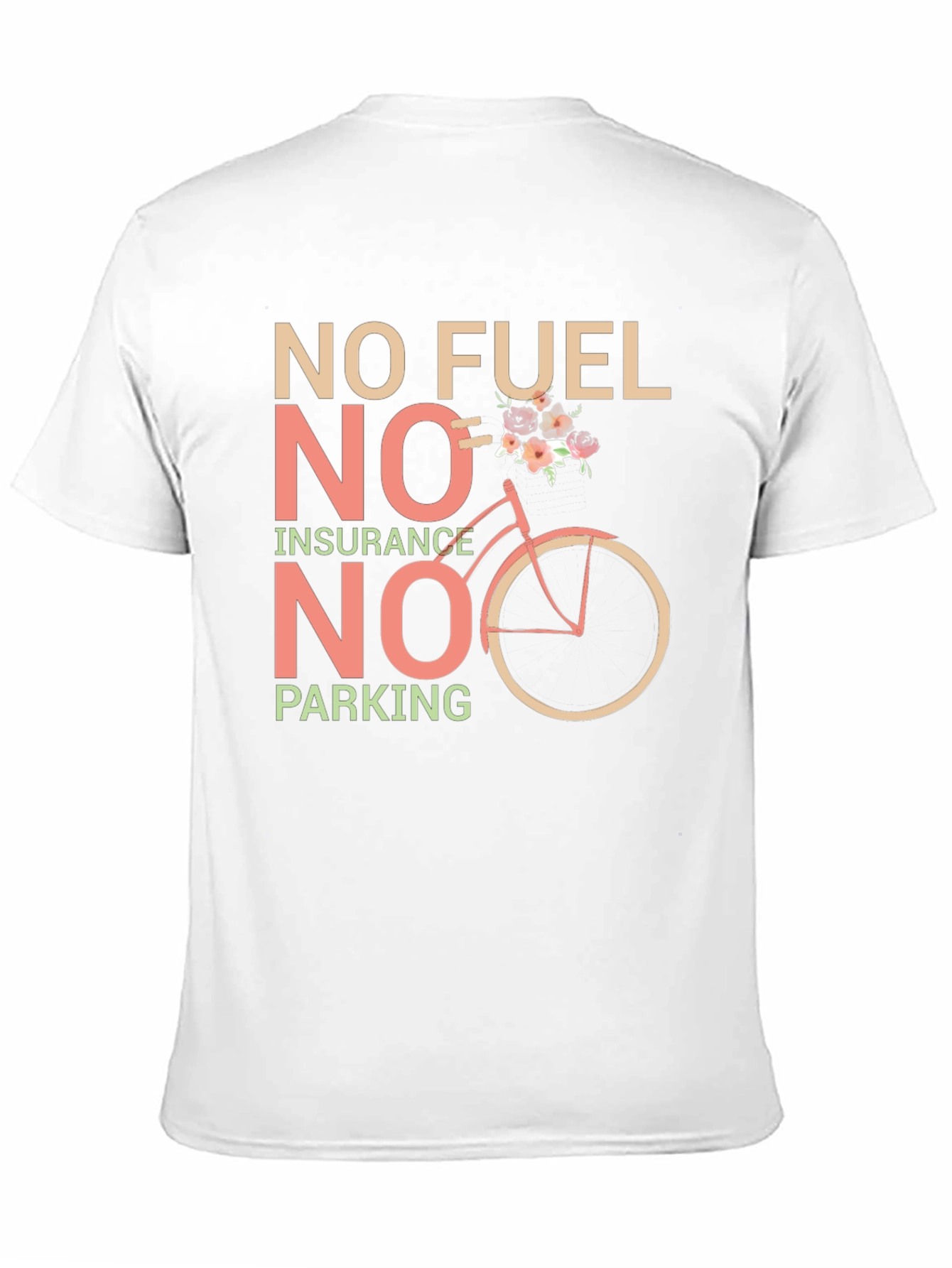 Black Eco-Friendly Black T-Shirt: No Fuel, Insurance, Parking view 11