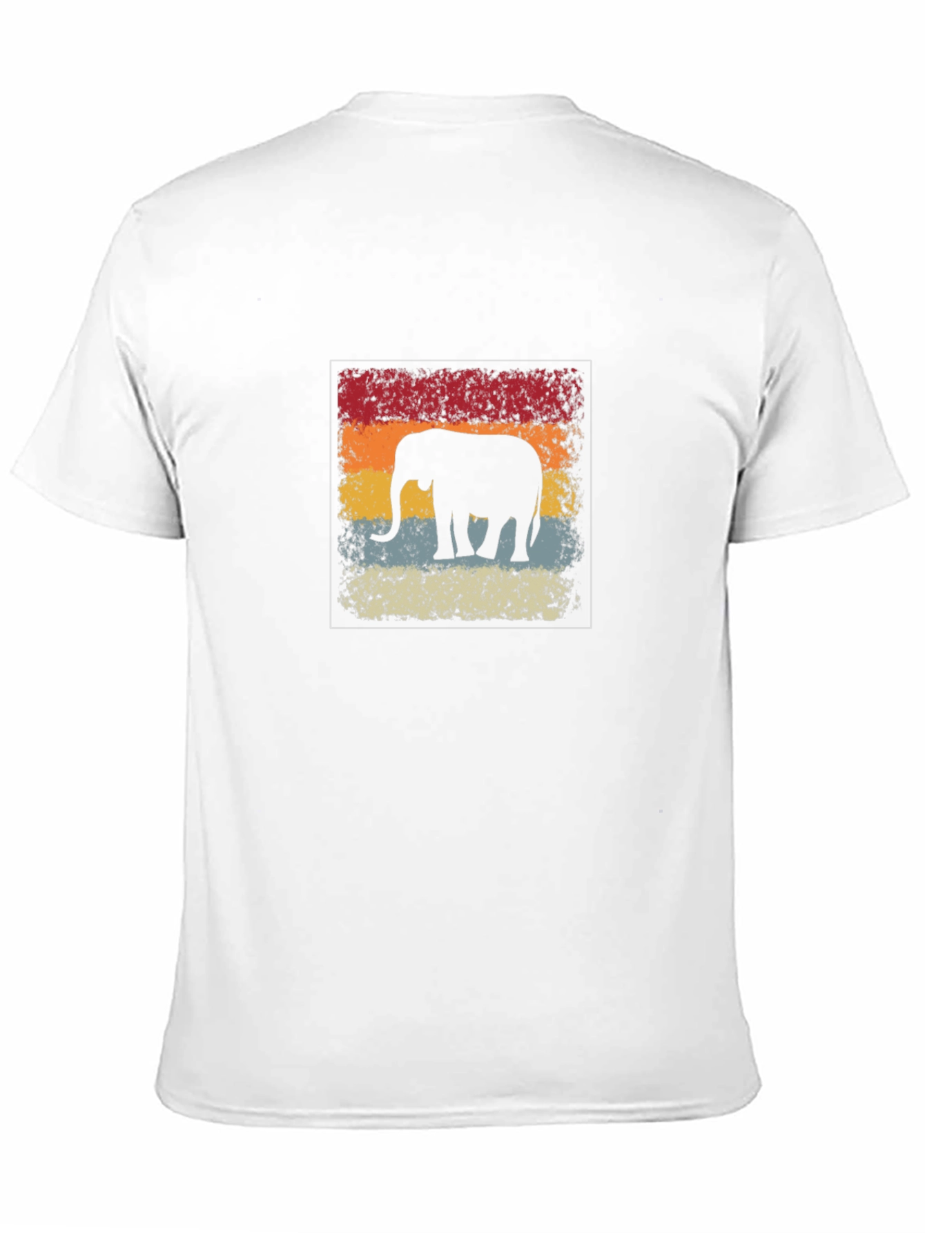 Black Retro Elephant Graphic Tee - Vintage Style Comfort view 11