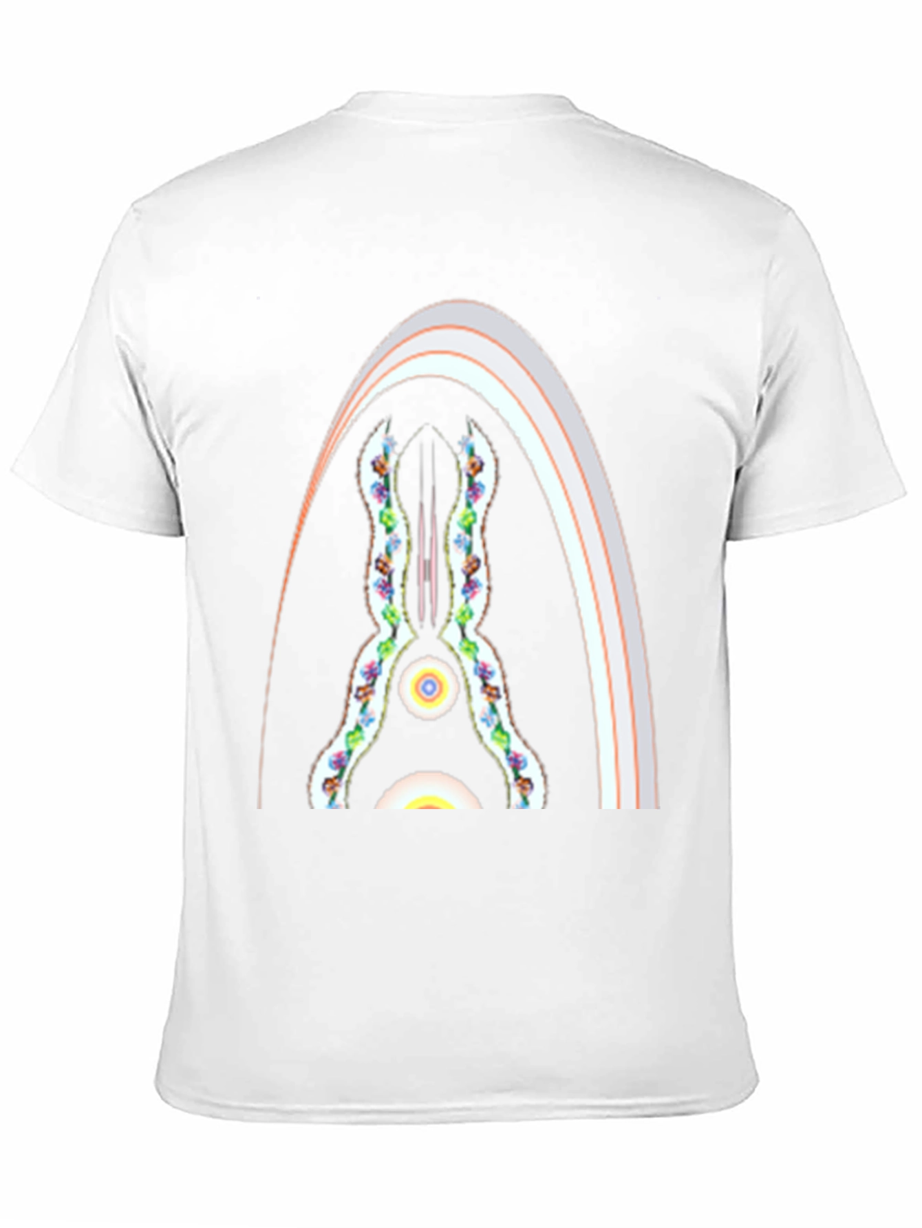 Black Abstract Archway Graphic Tee - Black Cotton Blend view 11