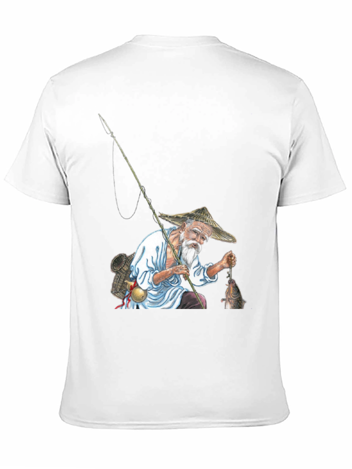 Black Fisherman Graphic Tee - Unique Artistic Design view 11