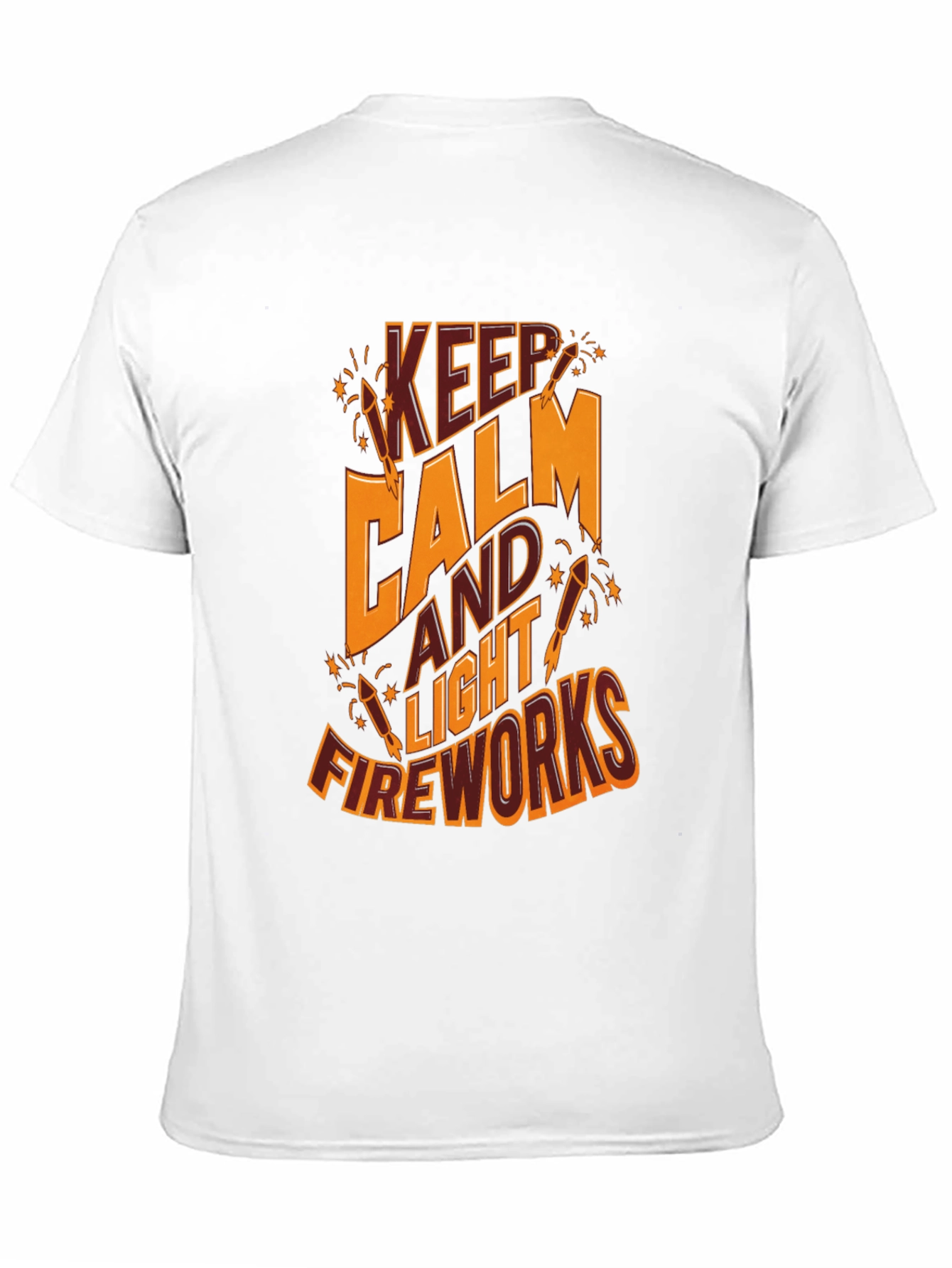 Keep Calm & Light Fireworks T-Shirt - Black Cotton Tee - 11