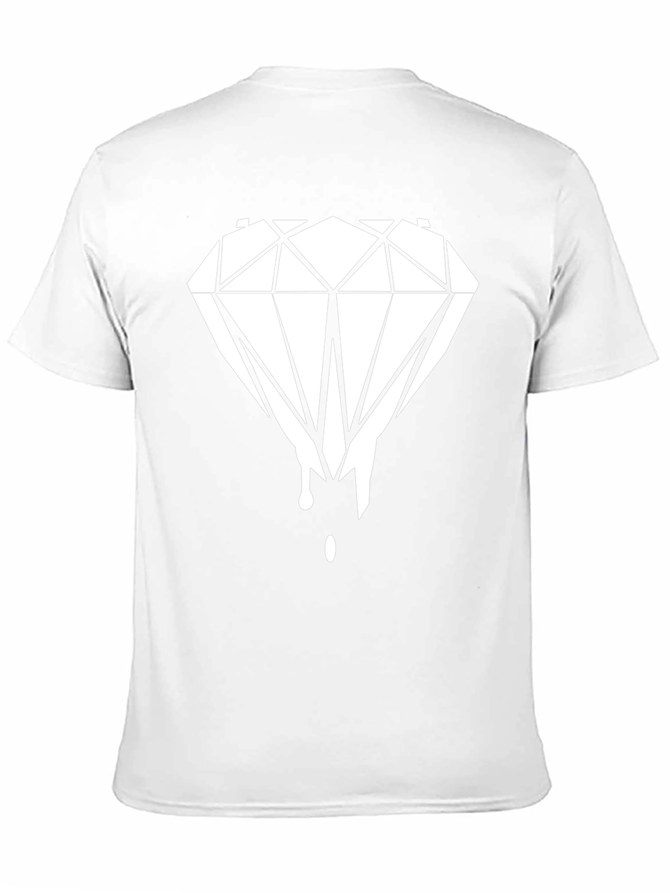 Diamond Drip Graphic Tee - Black Cotton Blend - 11