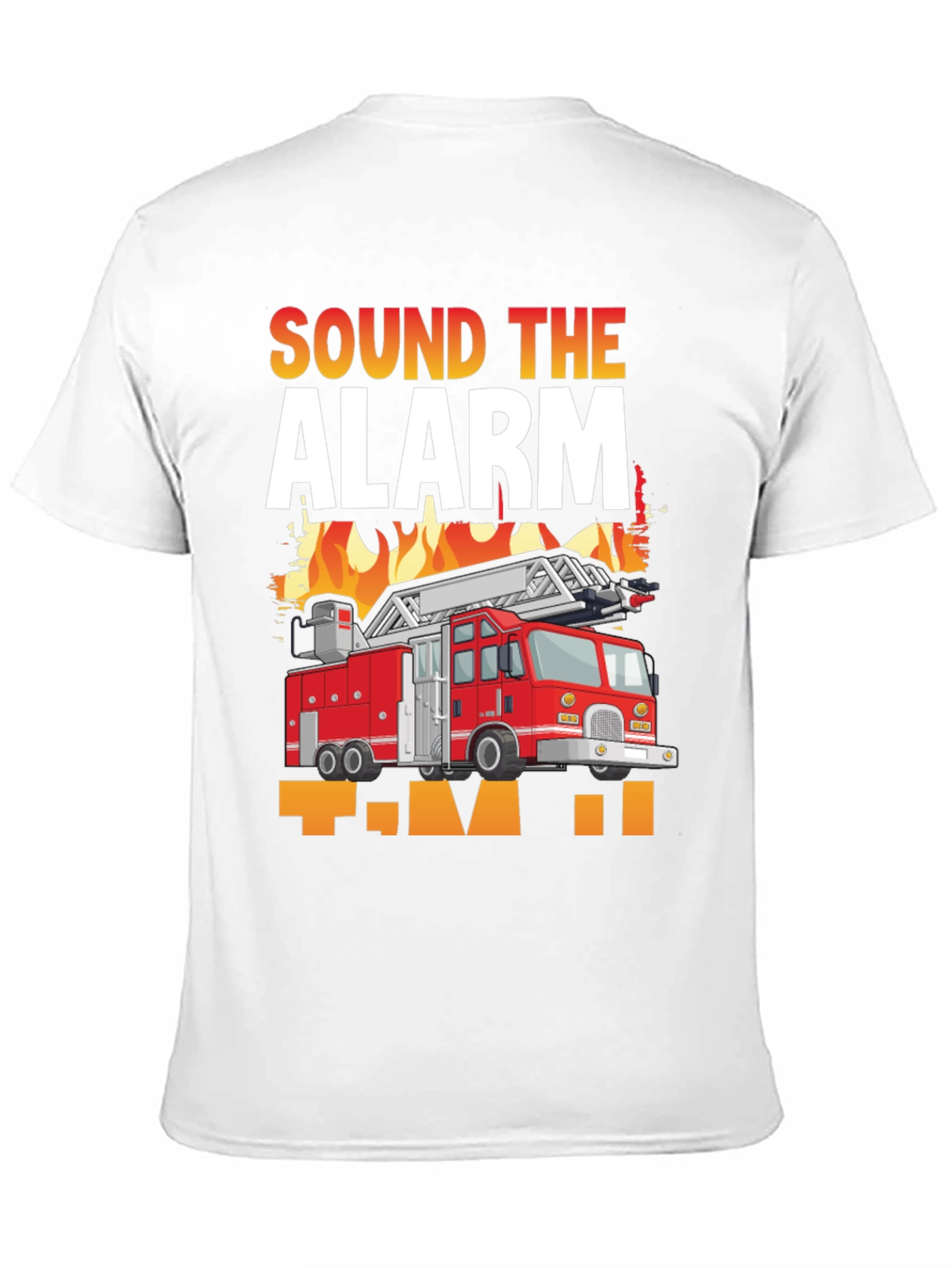 Black Sound the Alarm Firefighter T-Shirt view 11
