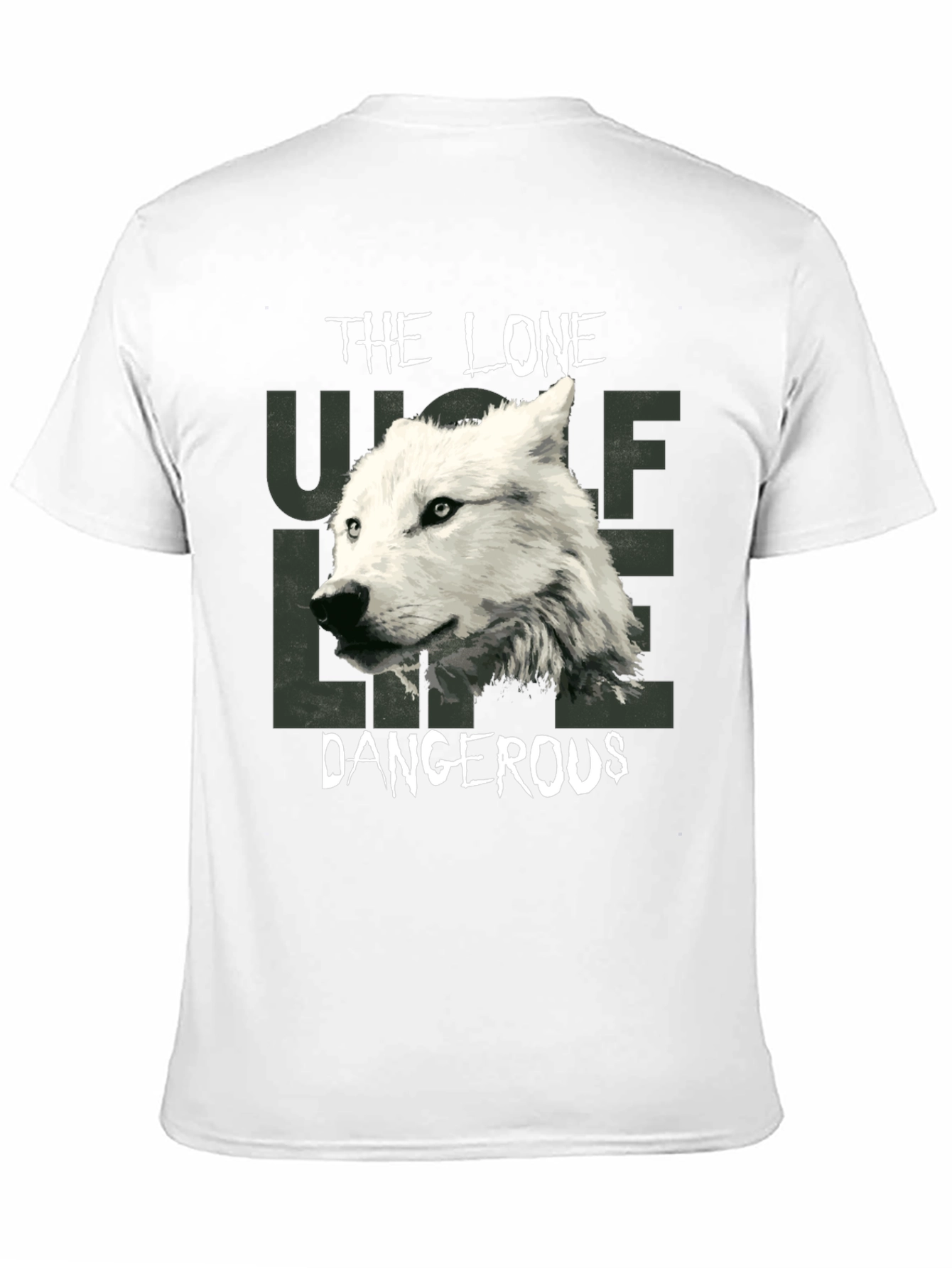 Black The Lone Wolf Dangerous Graphic T-Shirt view 11