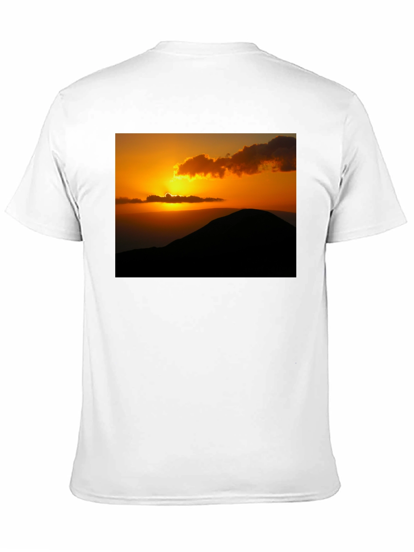 Black Sunset Mountain Graphic Tee - Black Cotton Blend view 11