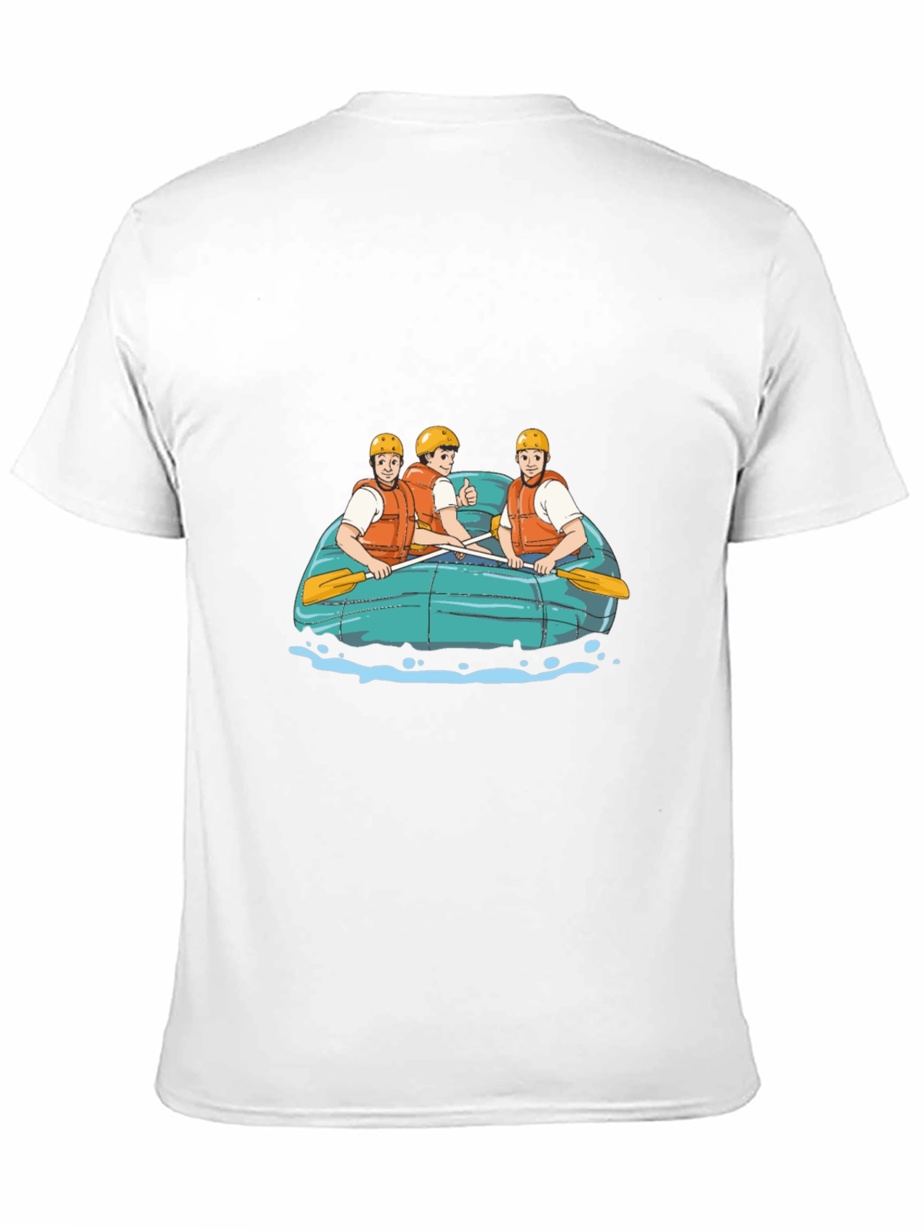 Black Rafting Crew Graphic Tee - Black Cotton T-Shirt view 11