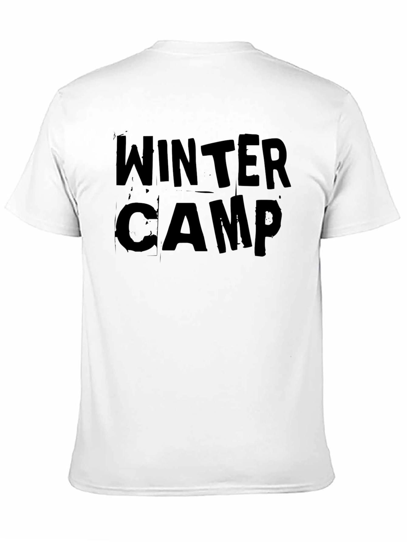Black Winter Camp Graphic Tee - Black Cotton T-Shirt view 11
