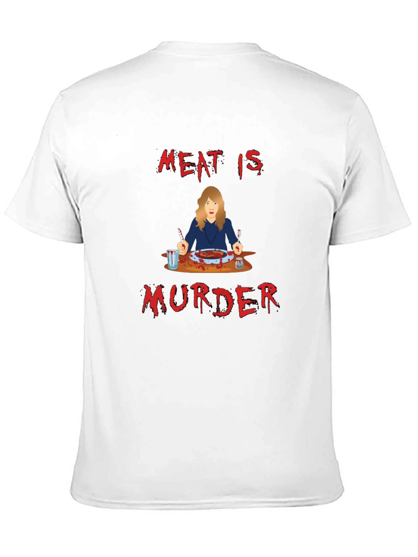 Black Meat is Murder Graphic T-Shirt view 11