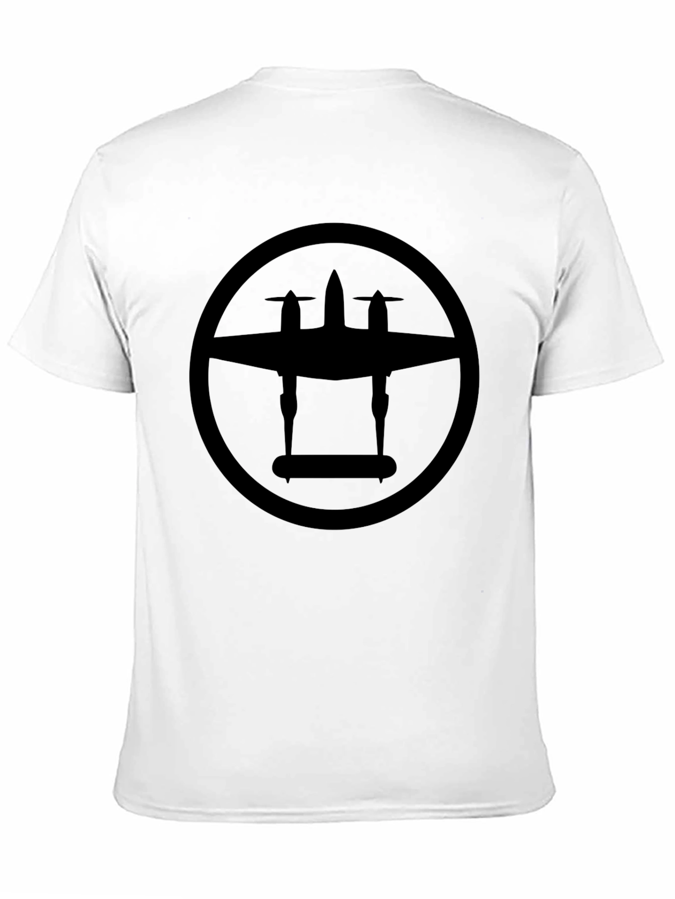 Black Black Airplane Silhouette T-Shirt view 11