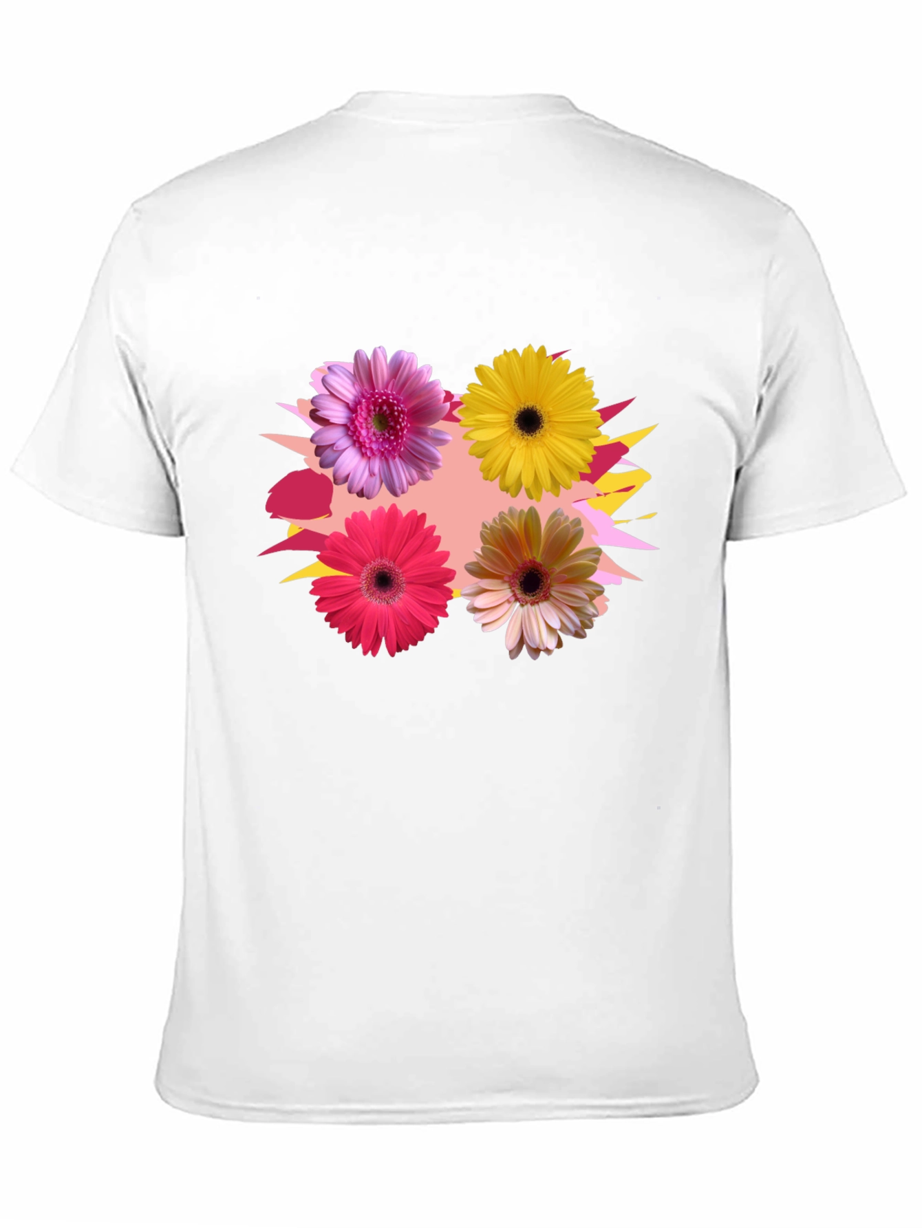 Black Floral Pattern Crew Neck T-Shirt view 11