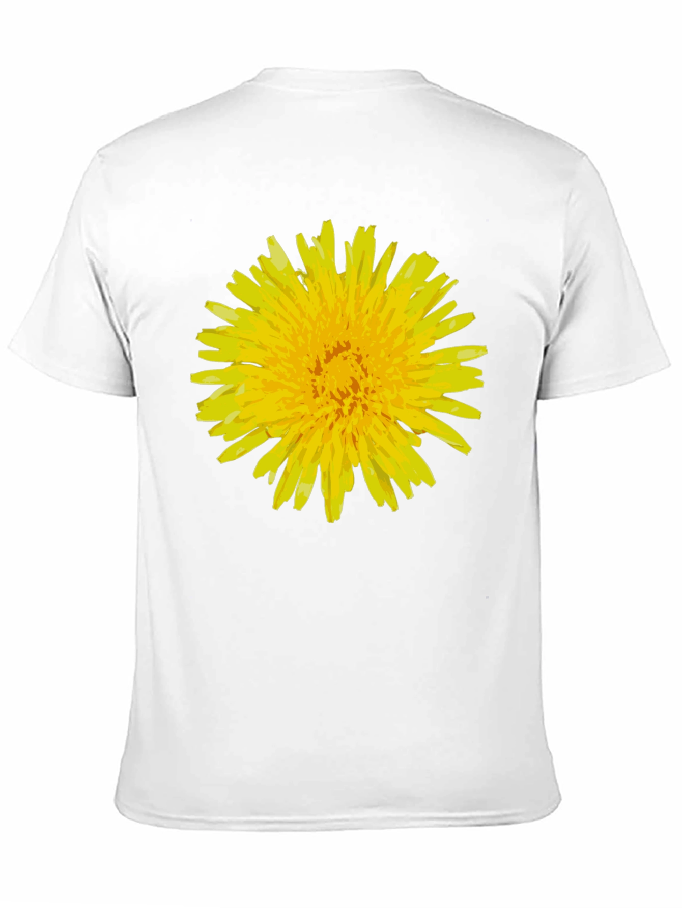 Black Dandelion Flower Graphic Tee - Black Cotton T-Shirt view 11