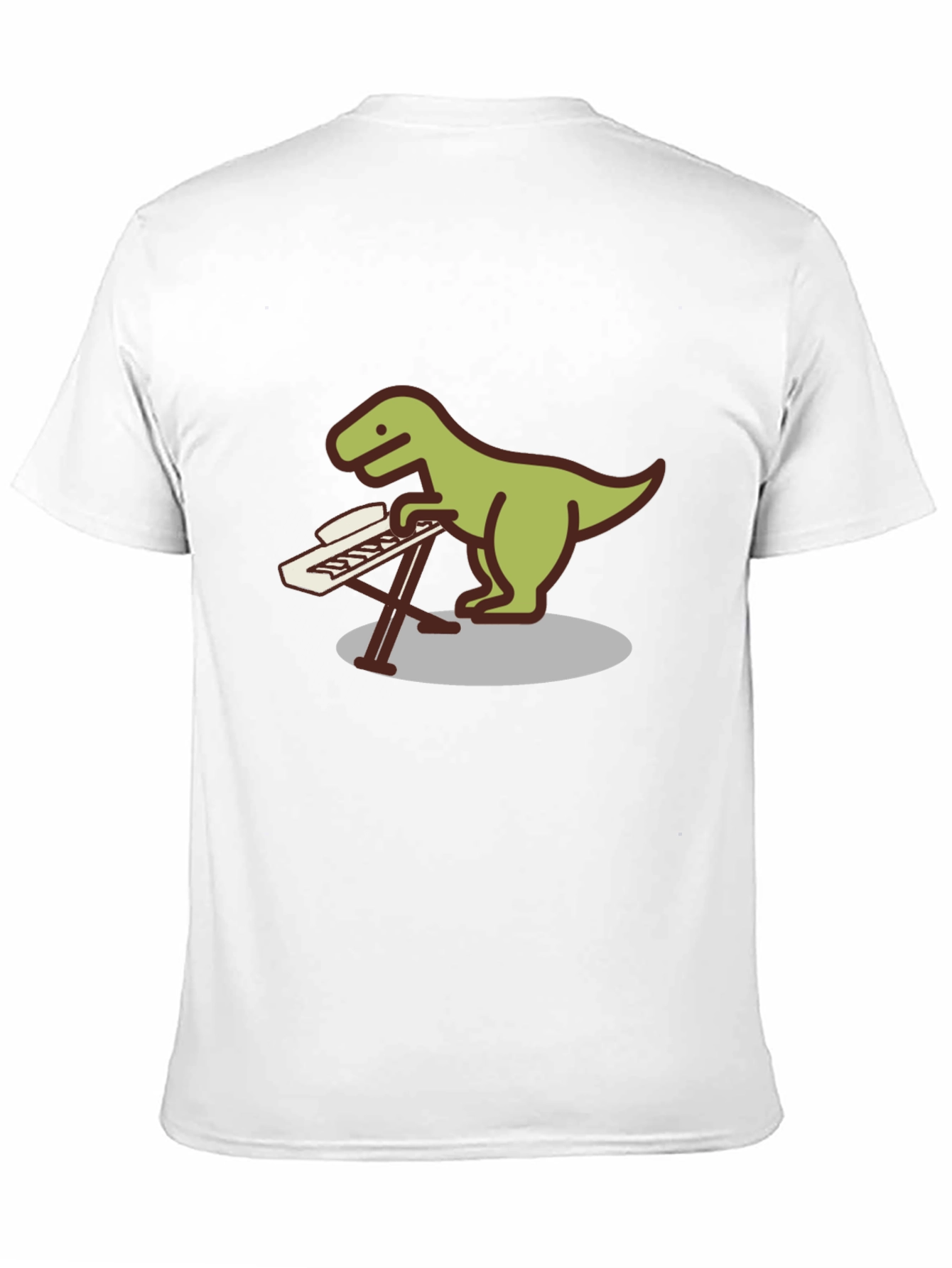 Black Dino Keyboardist Graphic Tee view 11