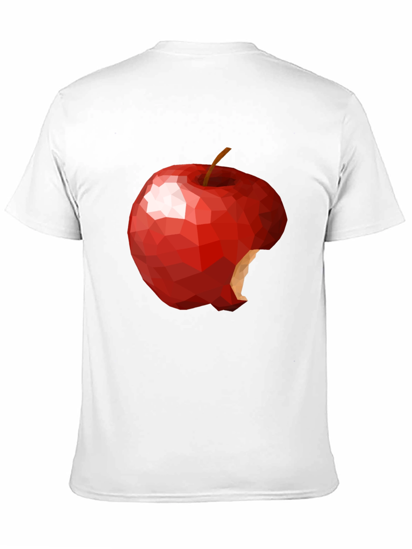Black Geometric Bitten Apple Graphic T-Shirt view 11