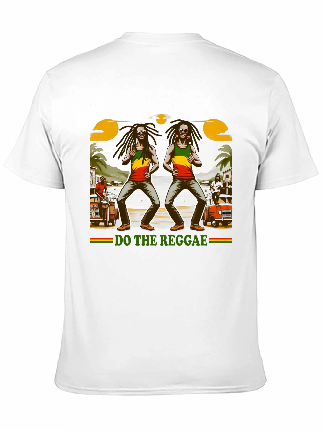 Black Do The Reggae Graphic Tee - Black Cotton T-Shirt view 11
