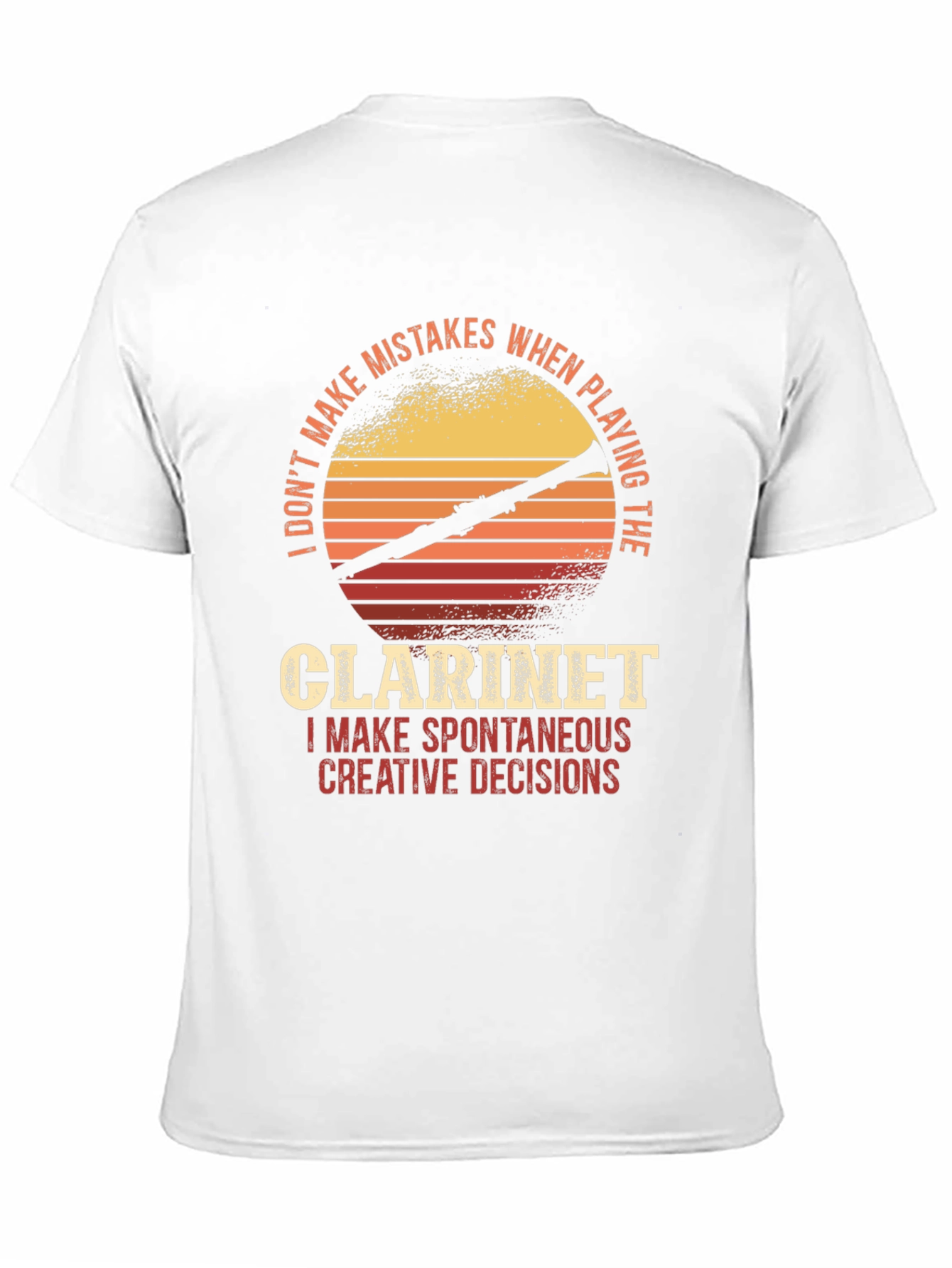 Black Clarinet Player T-Shirt - Spontaneous Creative Decisions view 11