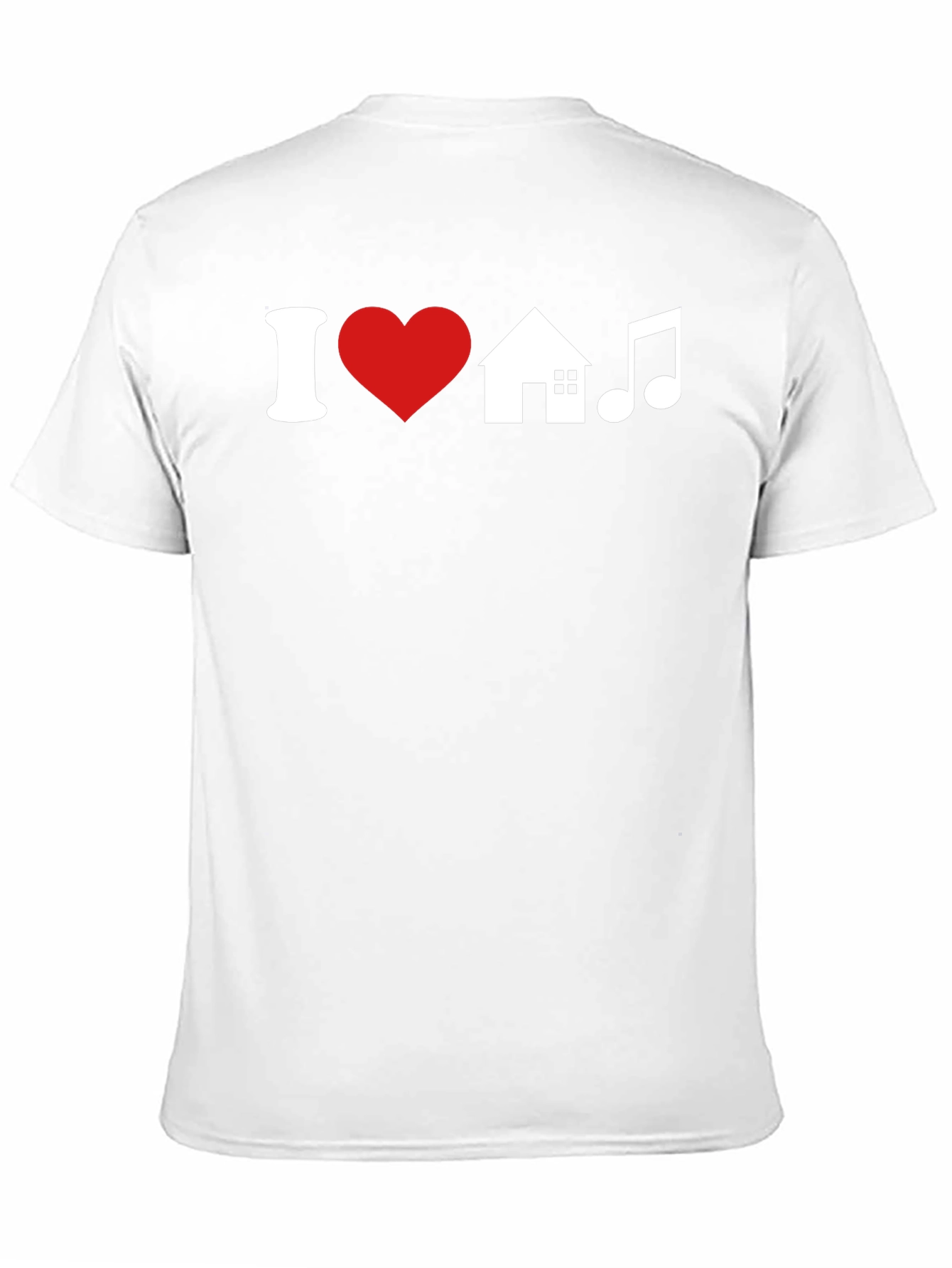 Black I Love House Music T-Shirt view 11