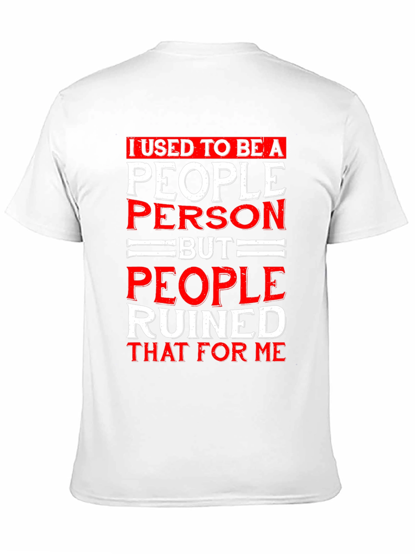 Black I Used To Be A People Person Graphic T-Shirt view 11