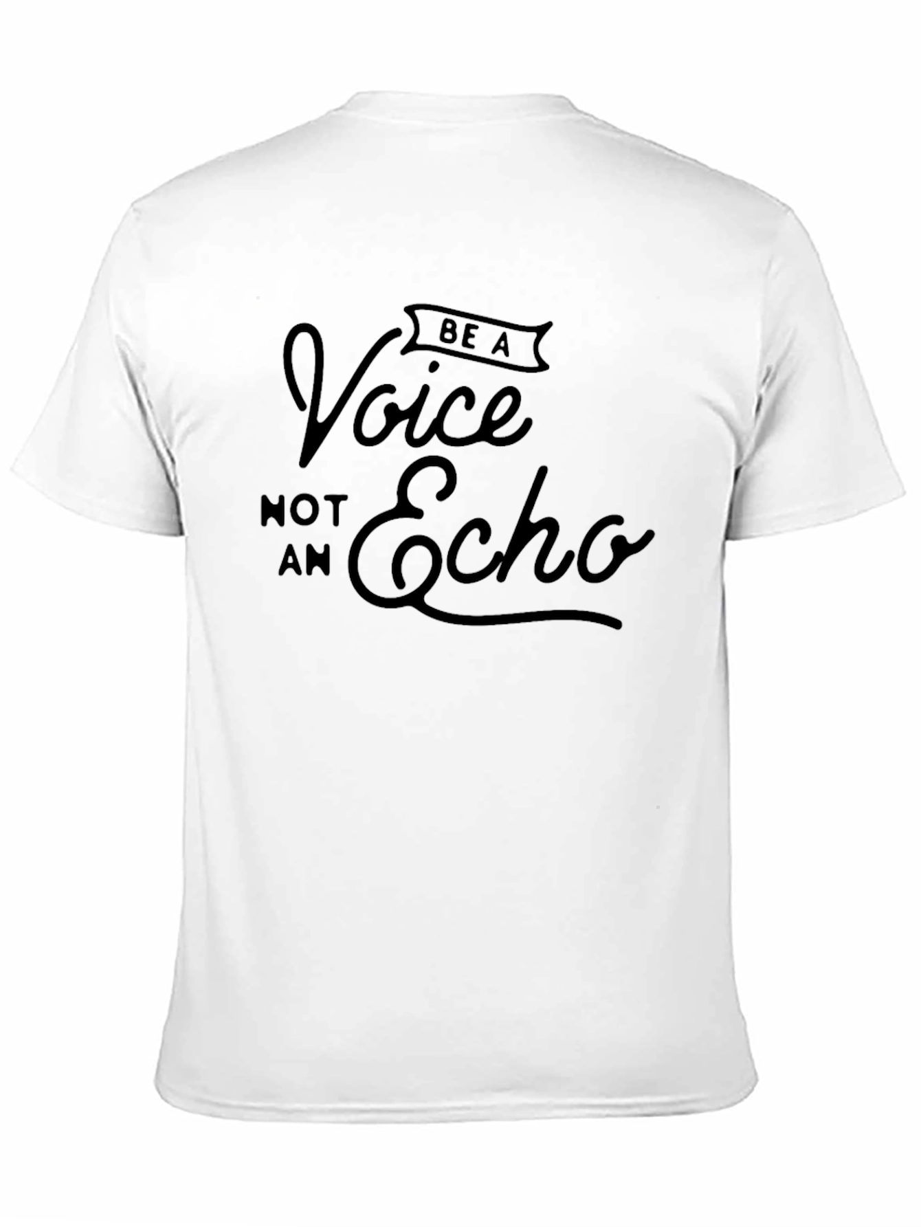 Black Be a Voice Not an Echo Graphic Tee view 11