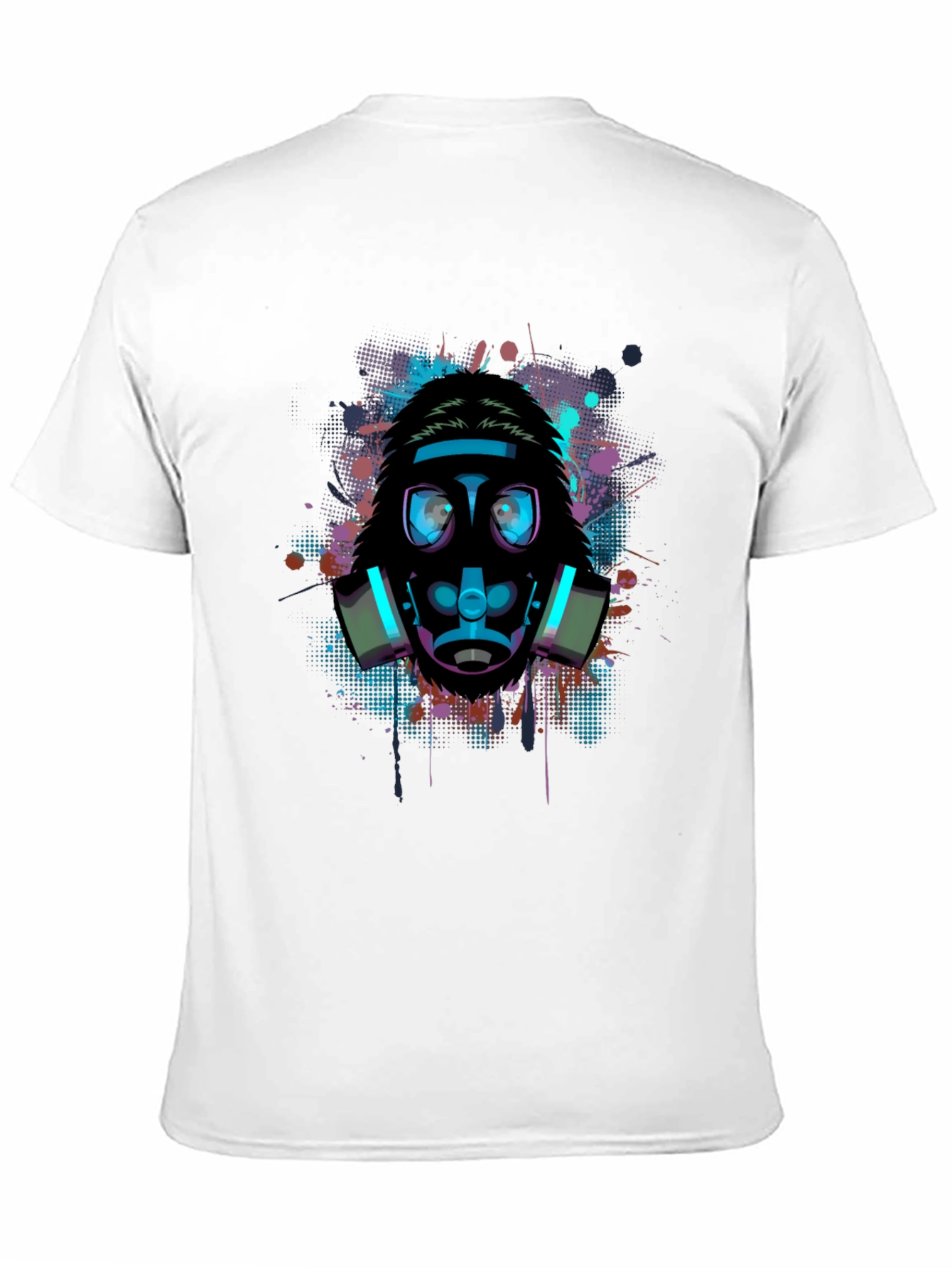 Black Graphic Gas Mask T-Shirt - Urban Style view 11