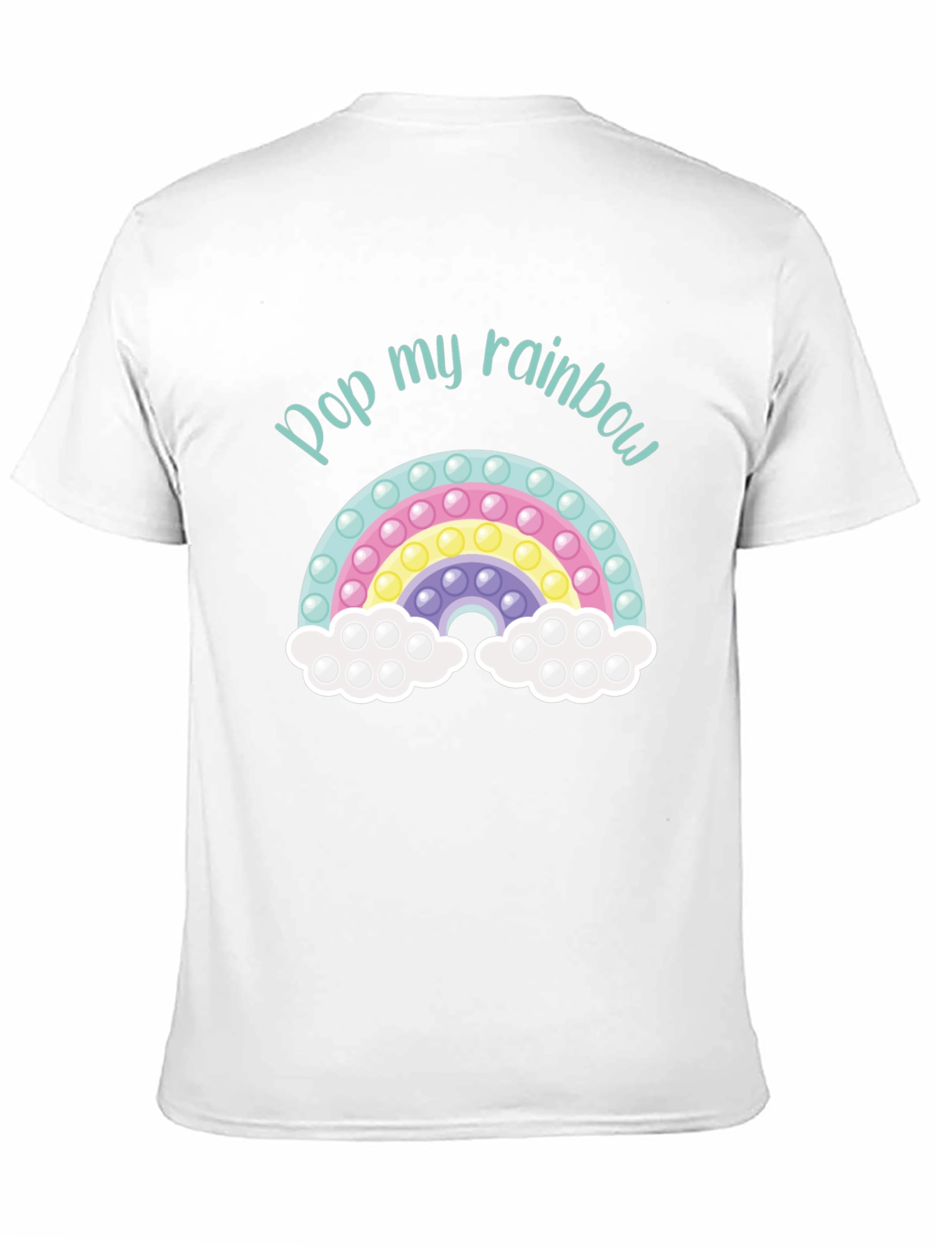 Black Pop My Rainbow Bubble T-Shirt - Novelty Design view 11