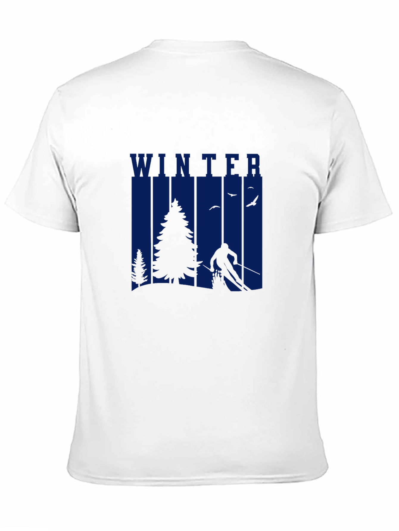 Black Winter Scene Graphic T-Shirt view 11