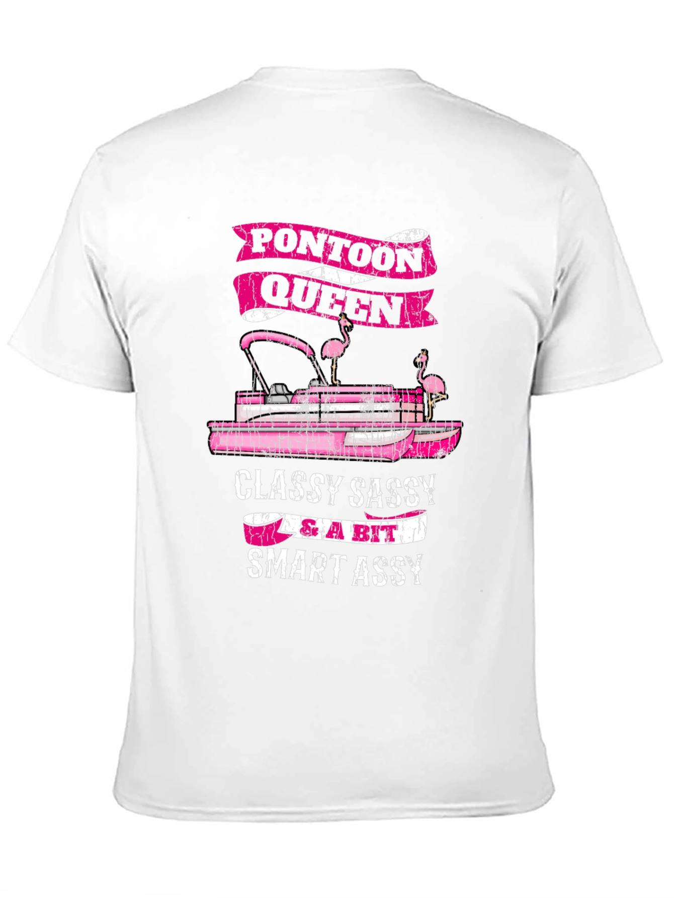 Black Pontoon Queen Graphic T-Shirt - Classy Sassy & Smart Assy view 11