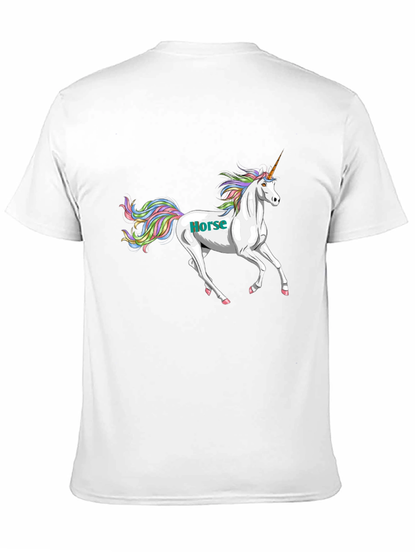 Black Unicorn Horse Graphic Tee - Black Cotton T-Shirt view 11
