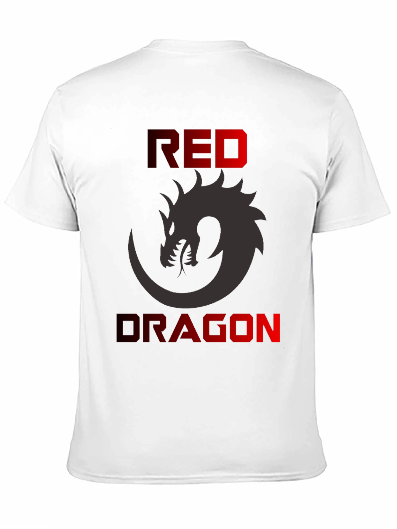 Black Red Dragon Graphic T-Shirt - Men's Black Tee view 11