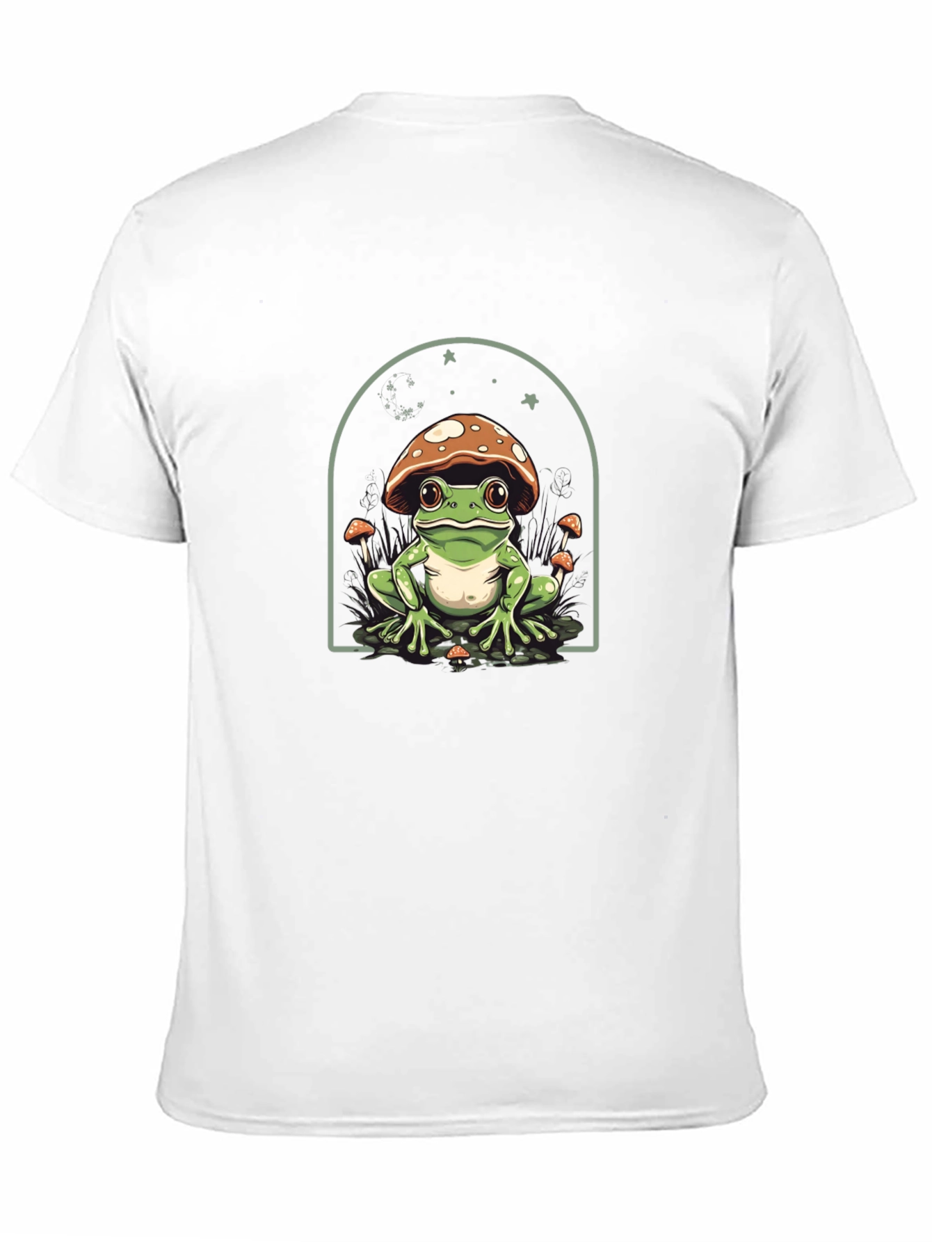 Black Mushroom Frog T-Shirt - Unique Graphic Tee view 11