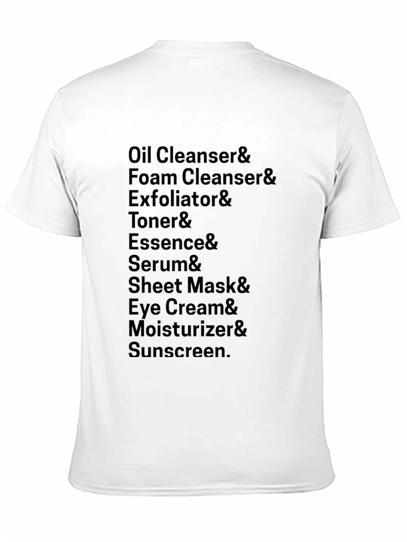 Black Skincare Routine Steps T-Shirt view 11