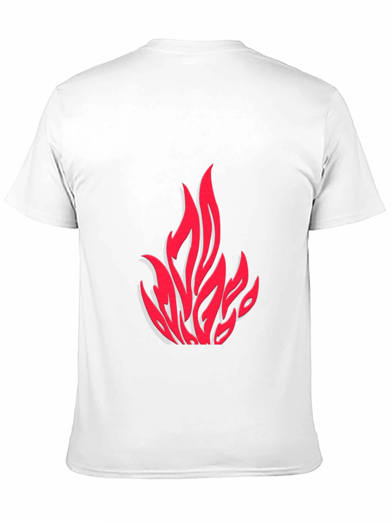 Black Fiery Red Graphic Print Black T-Shirt view 11