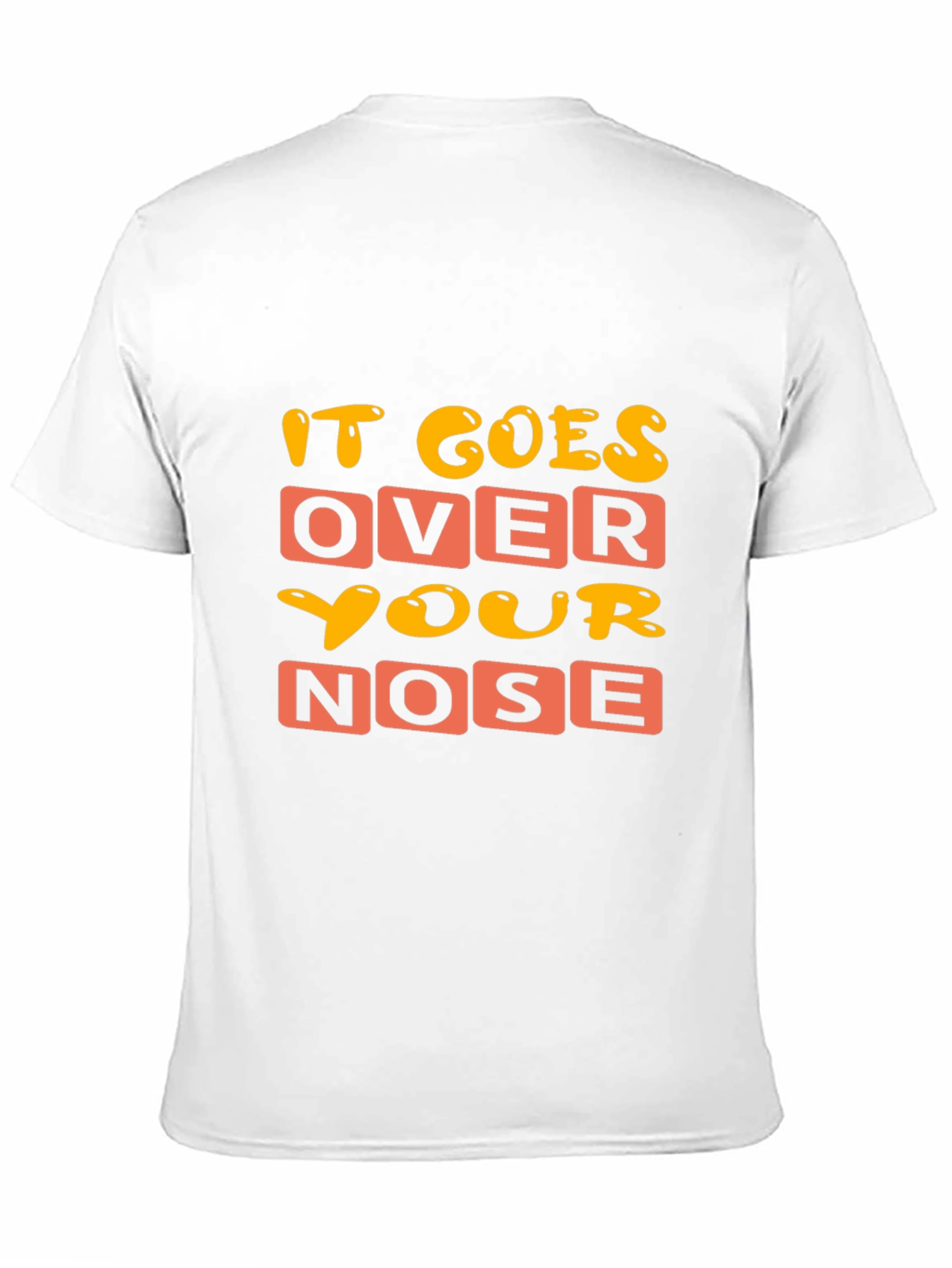 Black Funny 'It Goes Over Your Nose' Graphic T-Shirt view 11